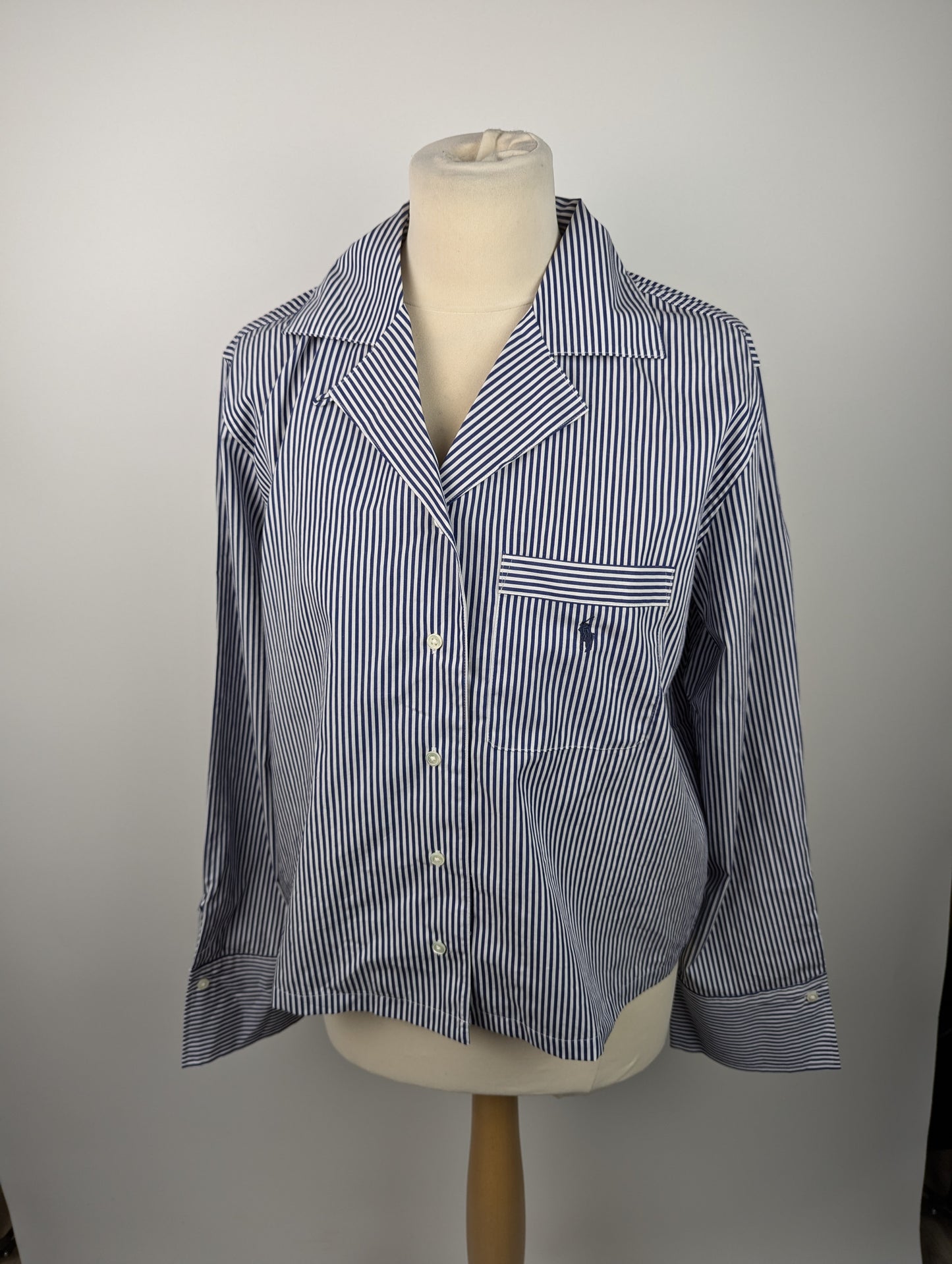 POLO RALPH LAUREN Long Sleeve Poplin Pyjama Set - Blue