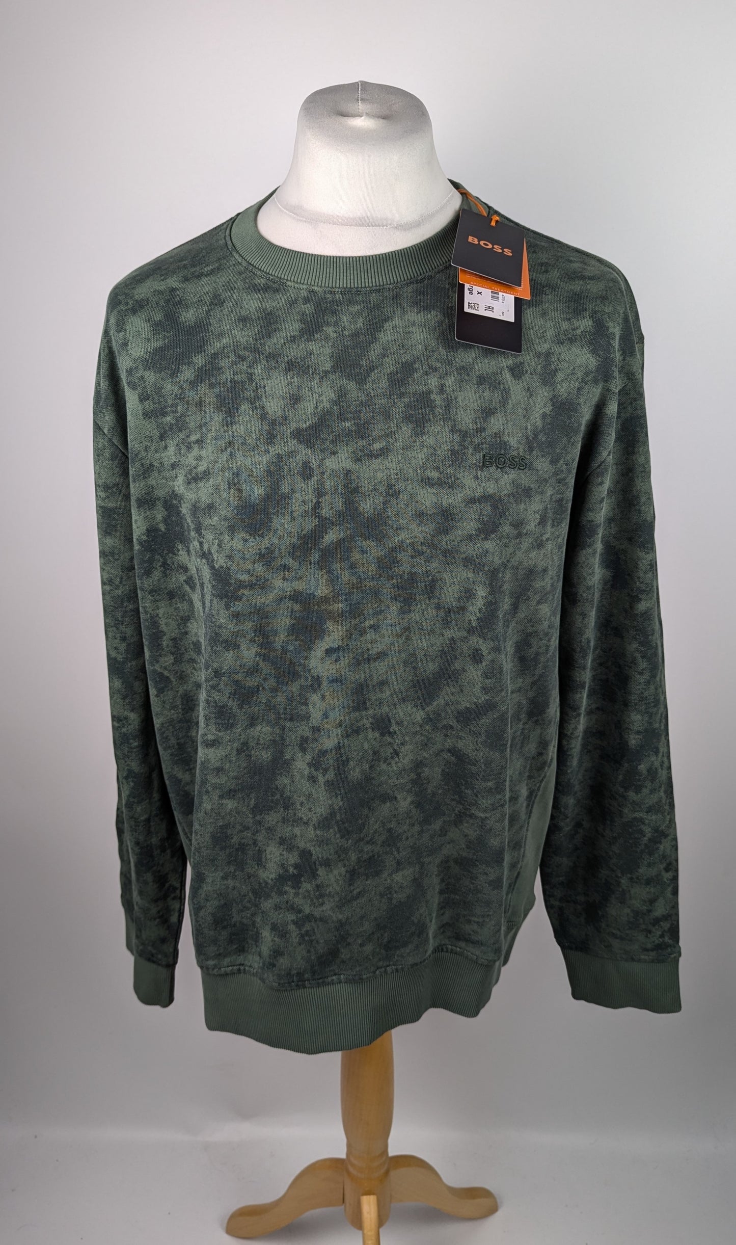 Boss Mens We_CamoOver Jumper - Green