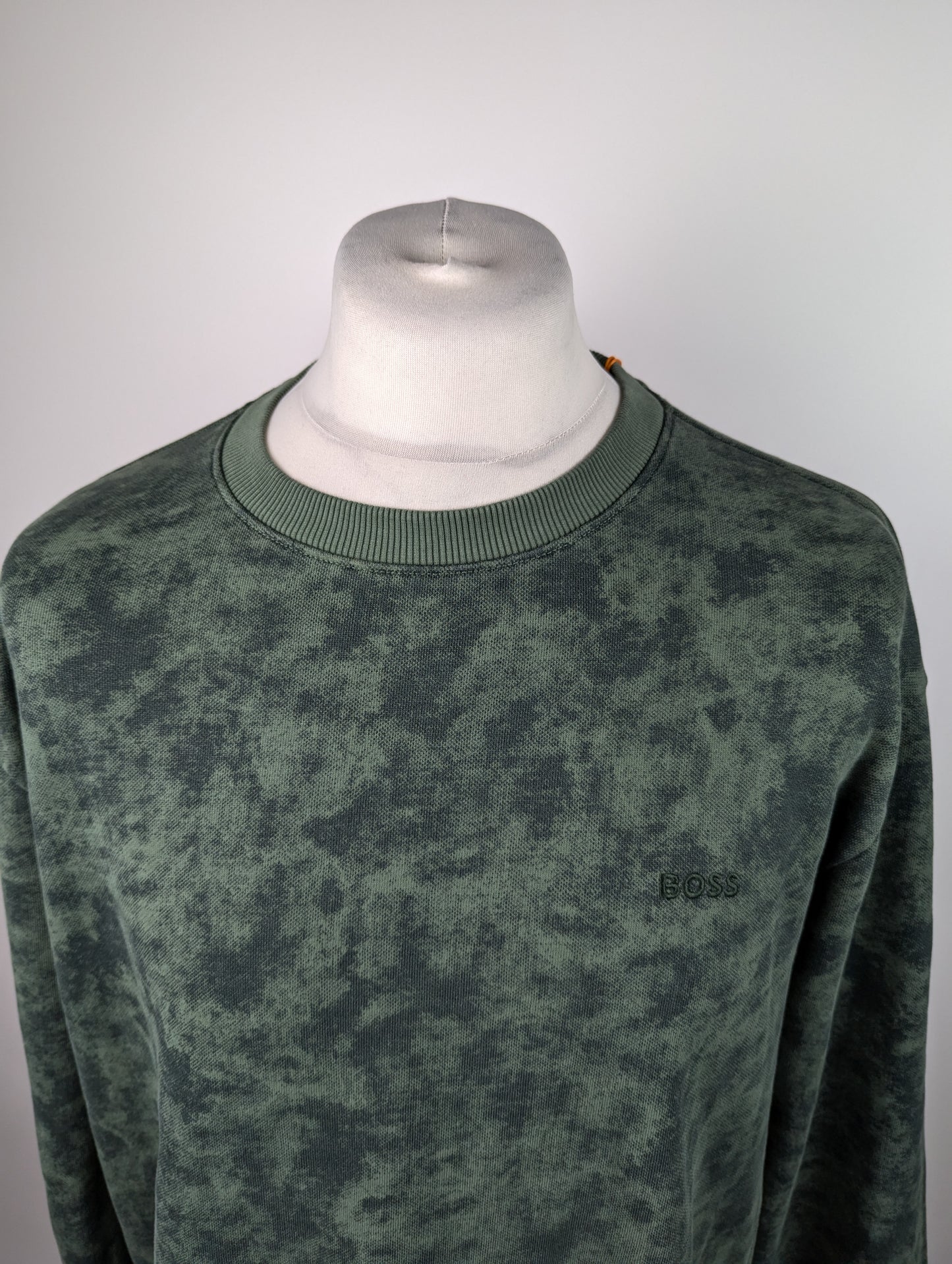Boss Mens We_CamoOver Jumper - Green