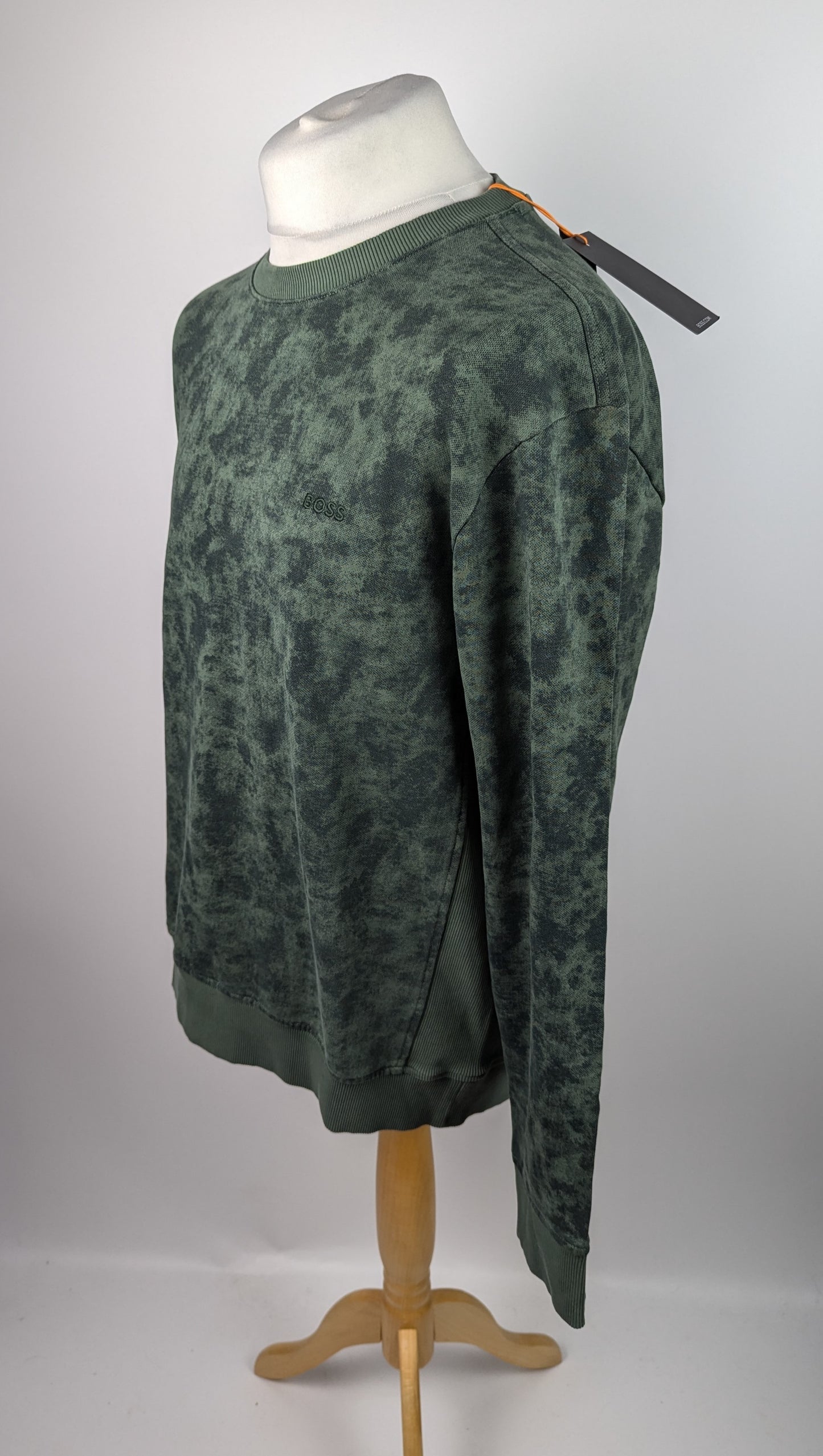 Boss Mens We_CamoOver Jumper - Green