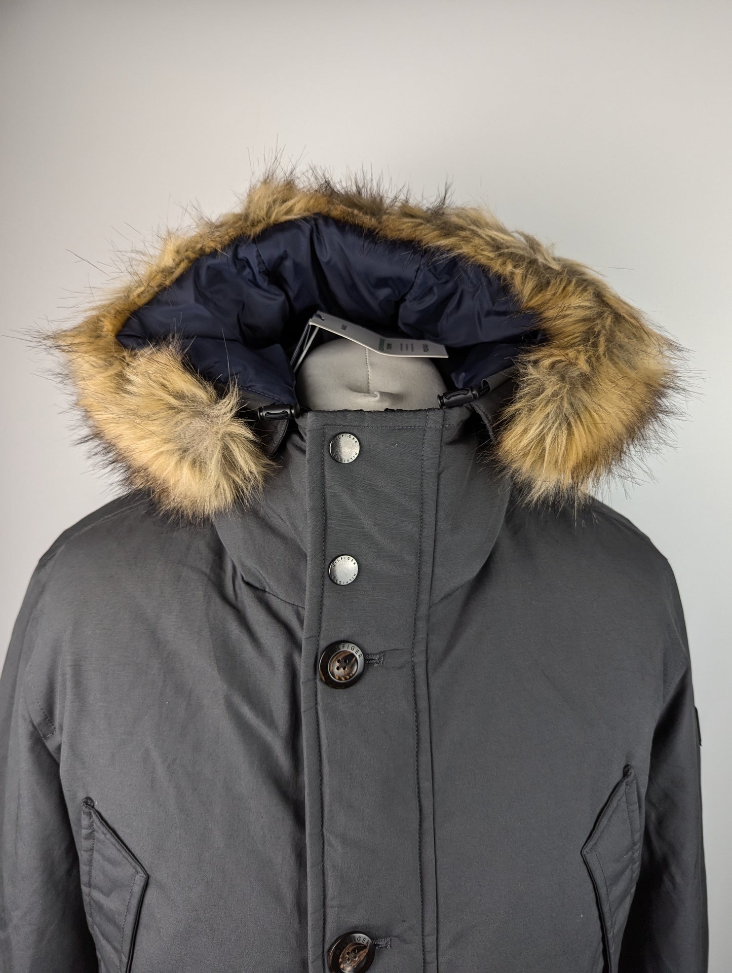 Tommy Hilfiger Mens Hampton Down Parka Jacket - Grey /Magnet