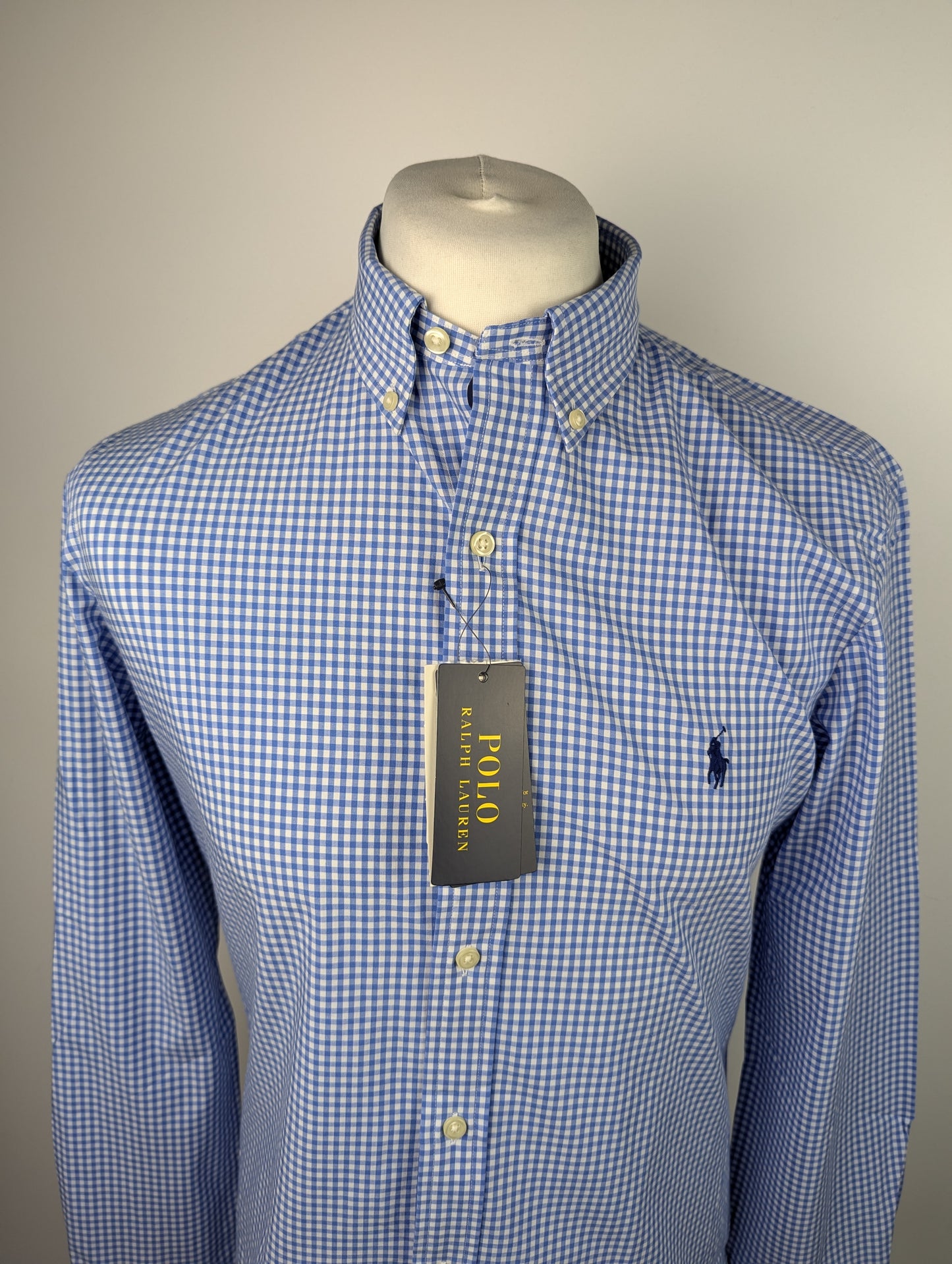 Polo Ralph Lauren Slim Fit Gingham Poplin Shirt - Blue