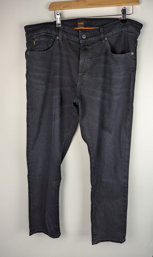 BOSS Mens Maine Regular Jeans - Dark Blue