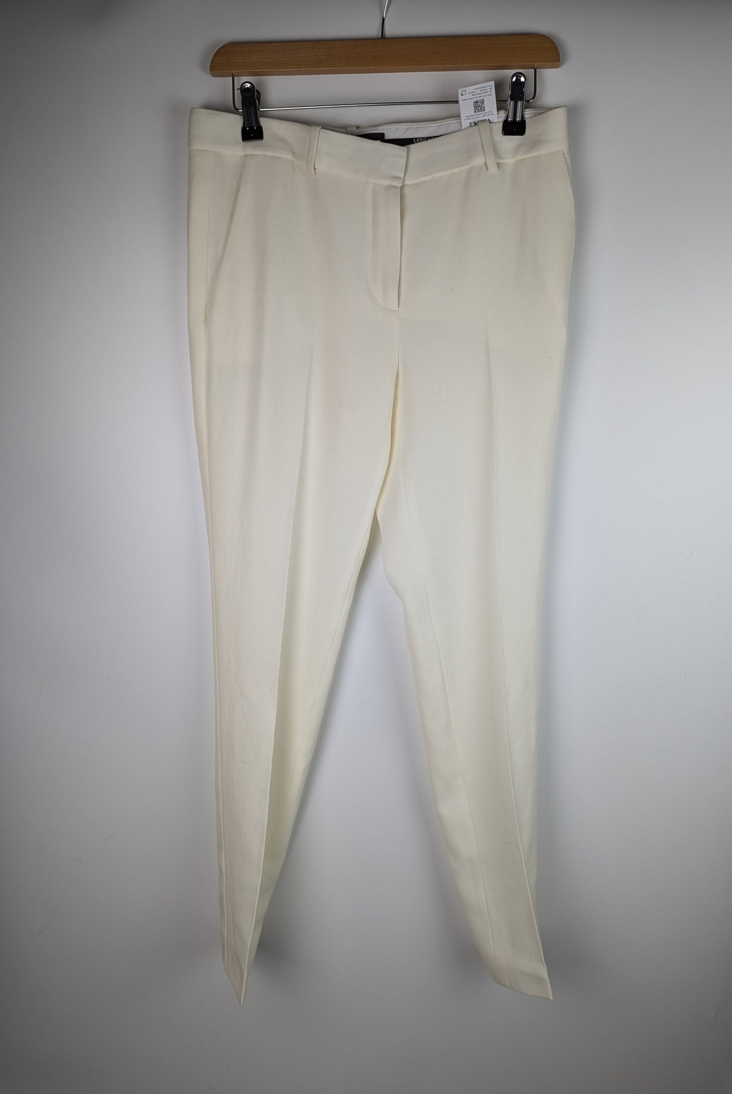 VERSACE Womens Formal Trousers - Off White / Cream