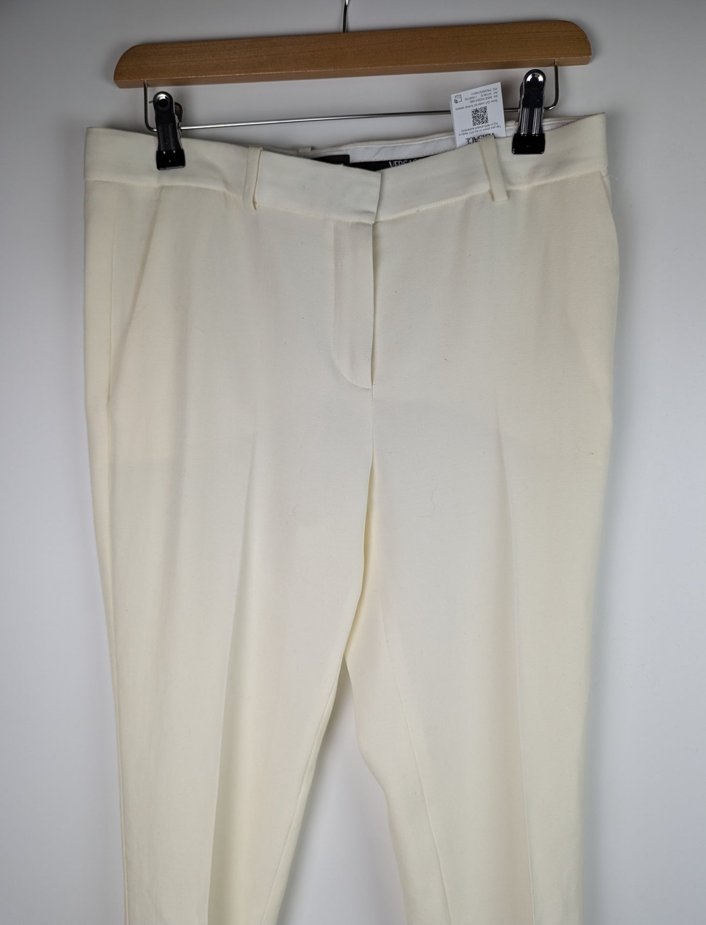 VERSACE Womens Formal Trousers - Off White / Cream