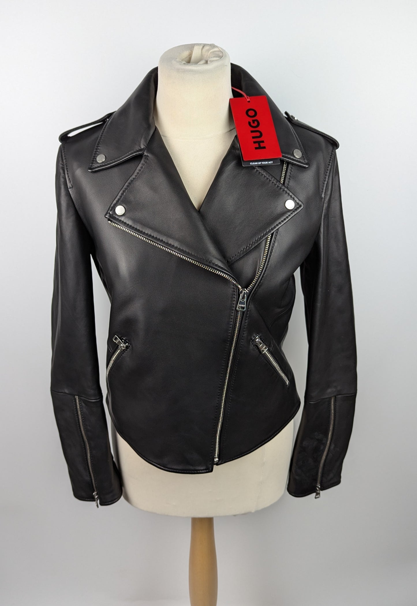 Hugo Lujana Womens Leather Jacket - Black