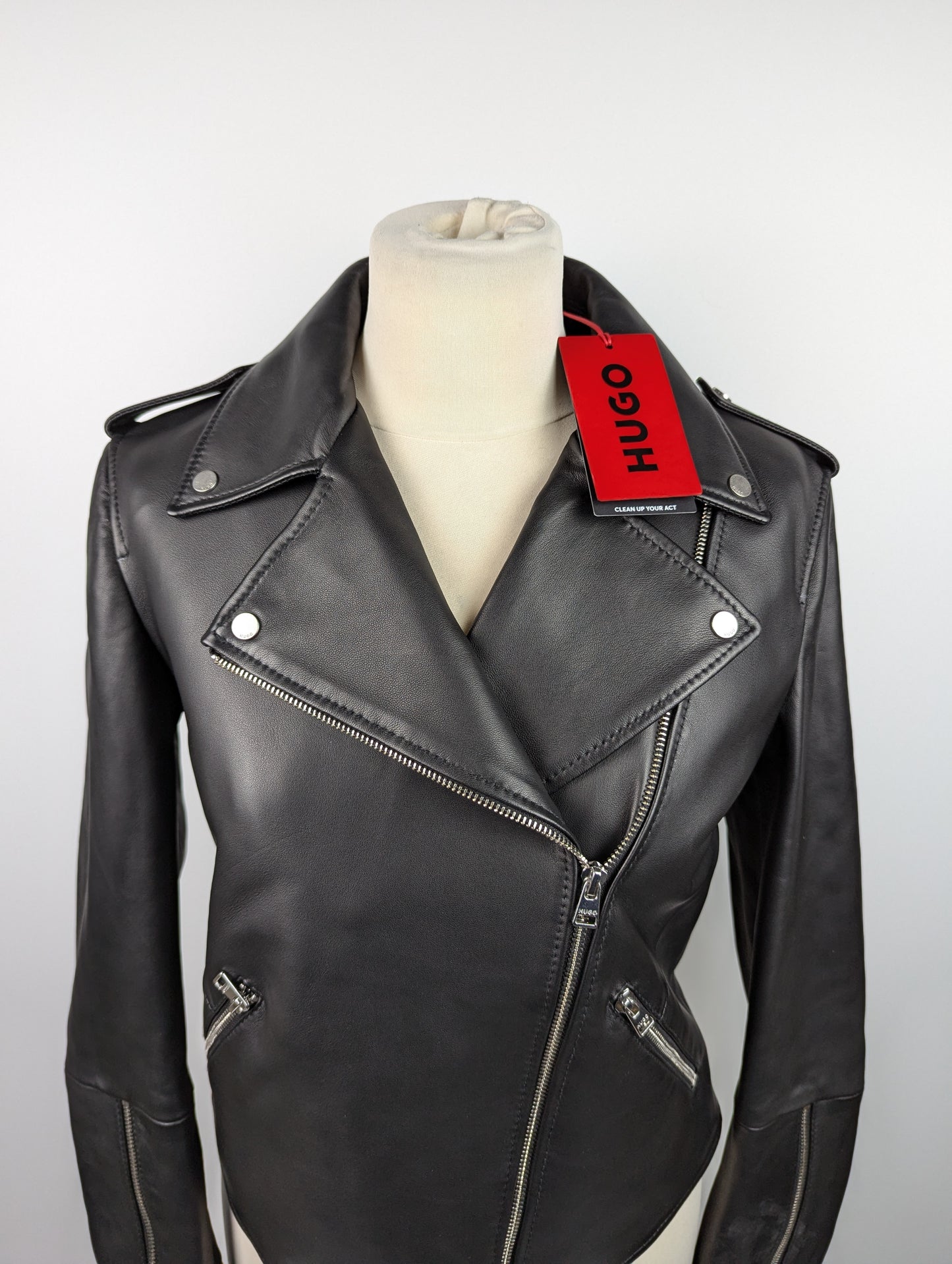 Hugo Lujana Womens Leather Jacket - Black