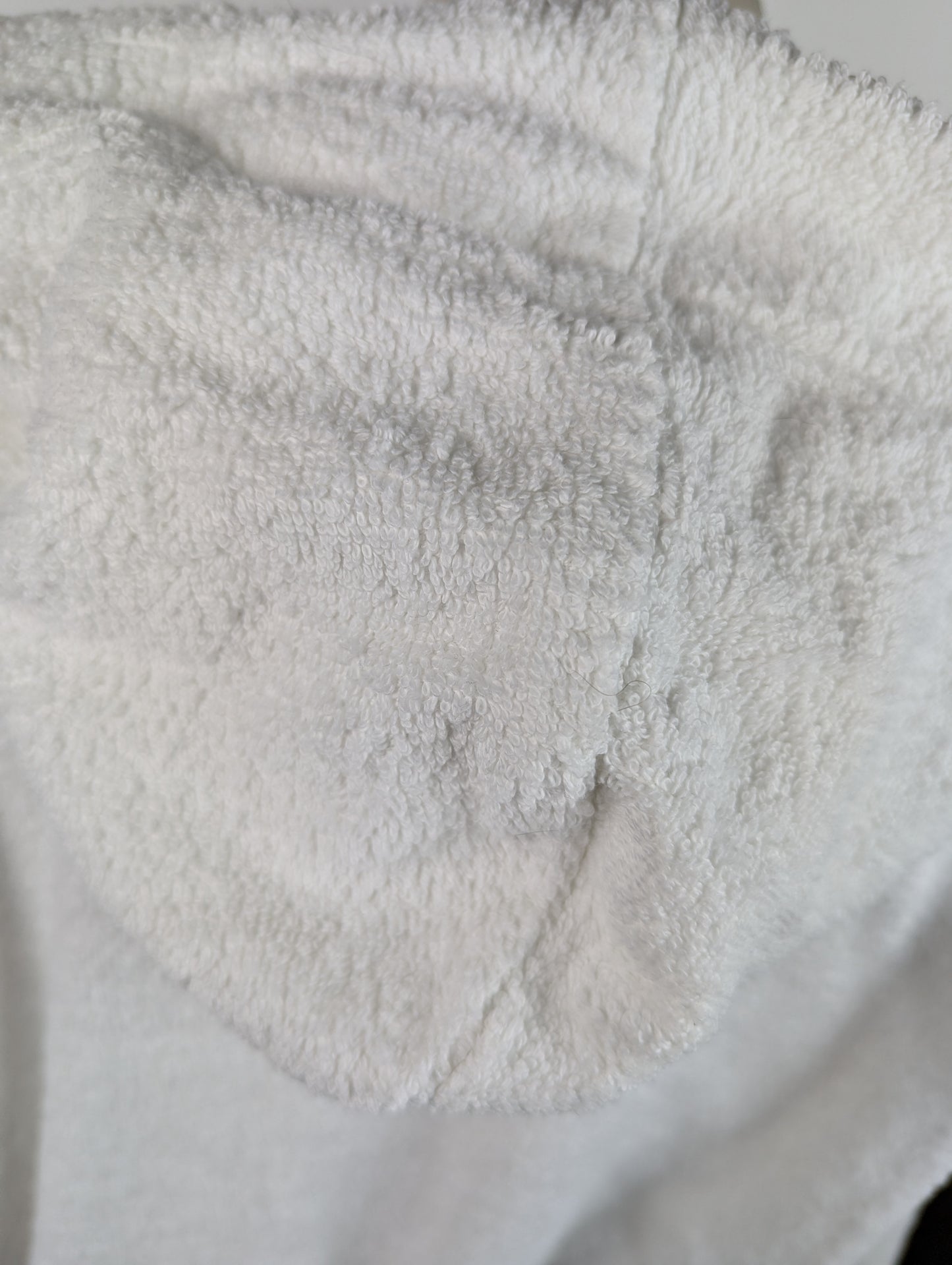 Hugo Cotton Terry Red Logo Dressing Gown - White