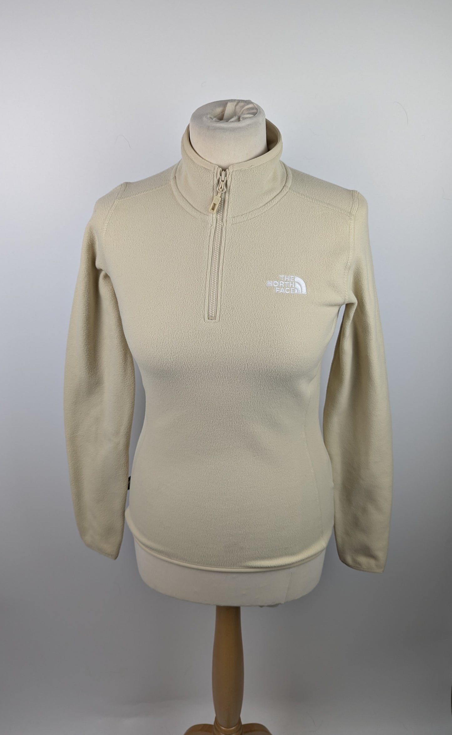The North Face 100 Glacier quarter Zip Fleece - Gravel / Cream