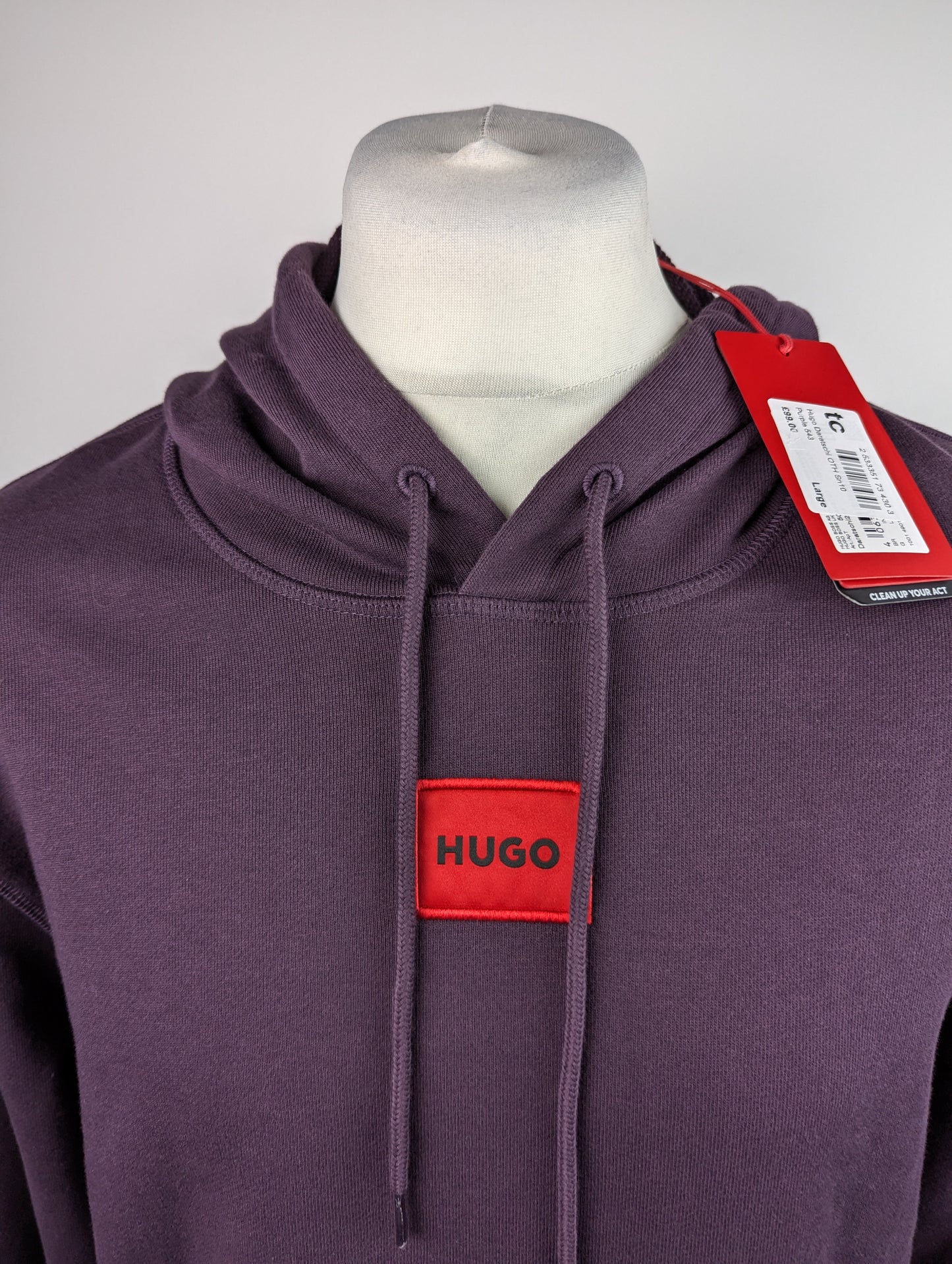 HUGO Mens Daratschi OTH Hoodie - Purple