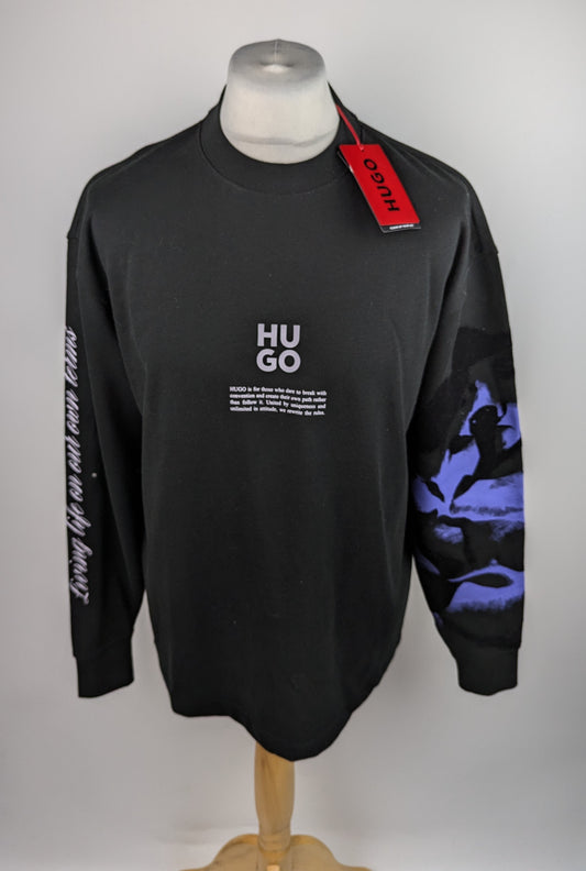 Hugo Dapurlsli Mens Jumper - Black