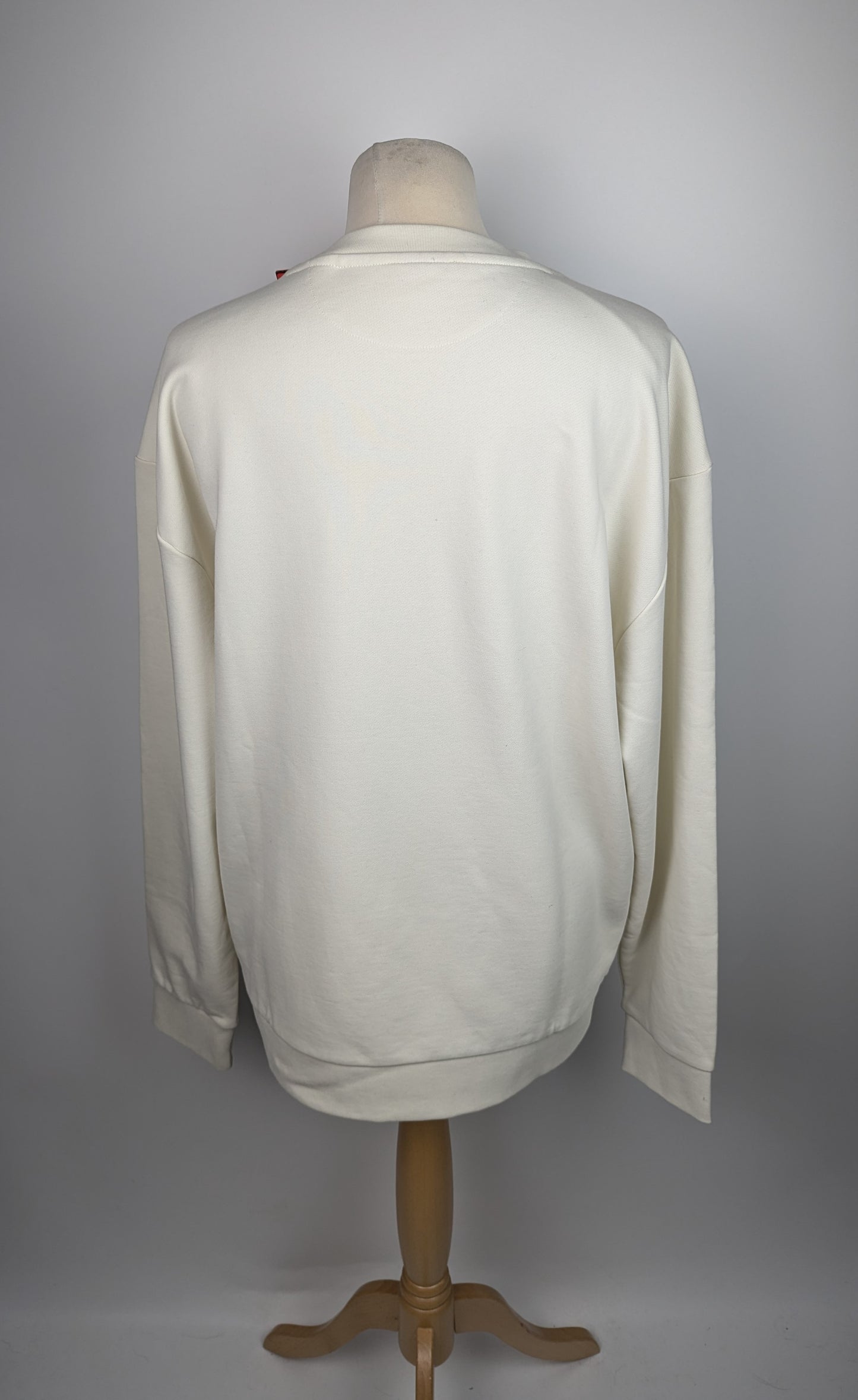 Hugo Stack Womens Logo Crew Neck Sweater - Off White