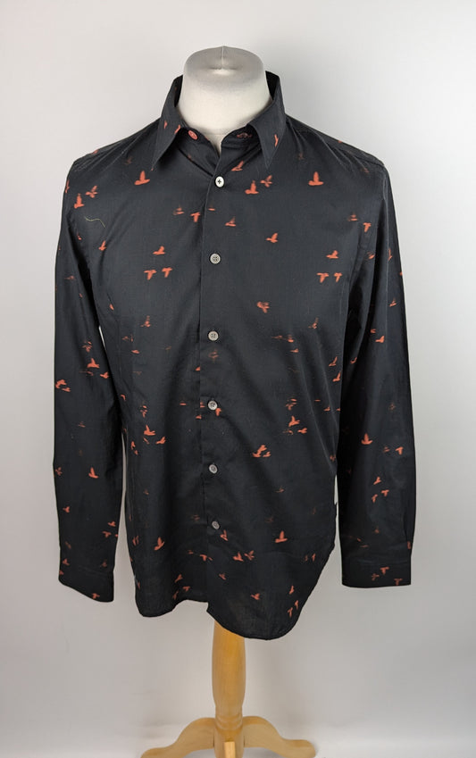 Paul Smith PS Shadow birds shirt - Black