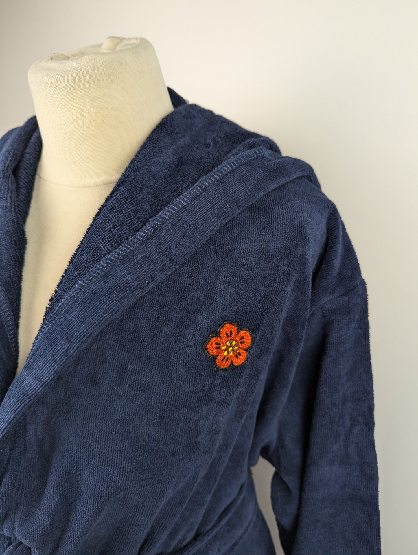 KENZO Paris 'K Boke' unisex embroidered dressing gown - Blue