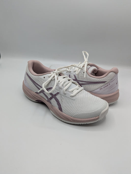 Asics Gel-Game 9 Women's Tennis Shoes - White / Dusty mauve