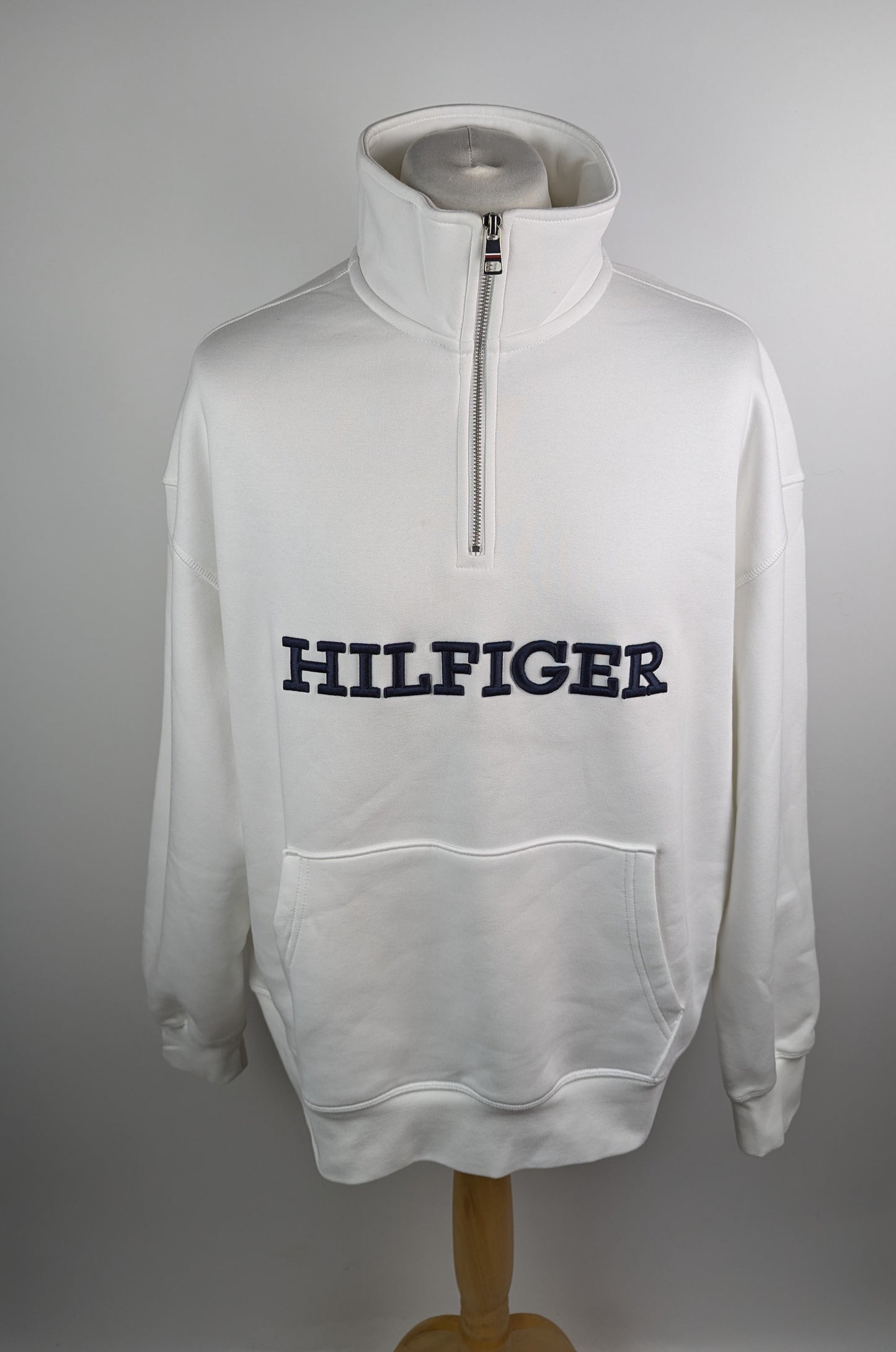 Tommy Hilfiger Monotype Half-Zip Archive Sweatshirt - White