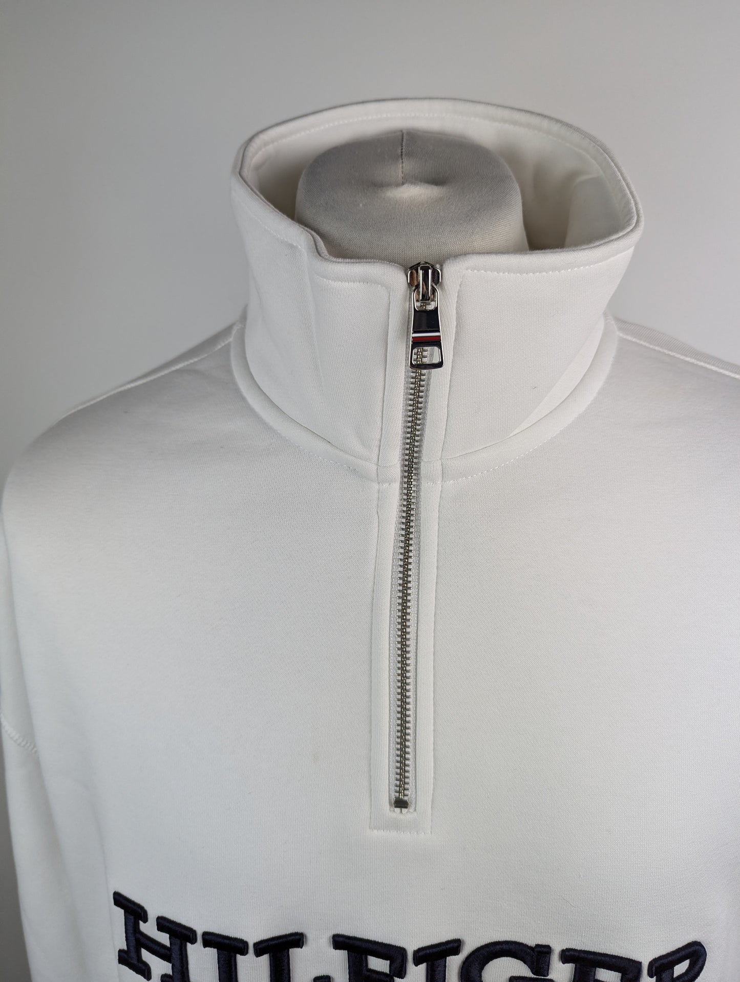 Tommy Hilfiger Monotype Half-Zip Archive Sweatshirt - White