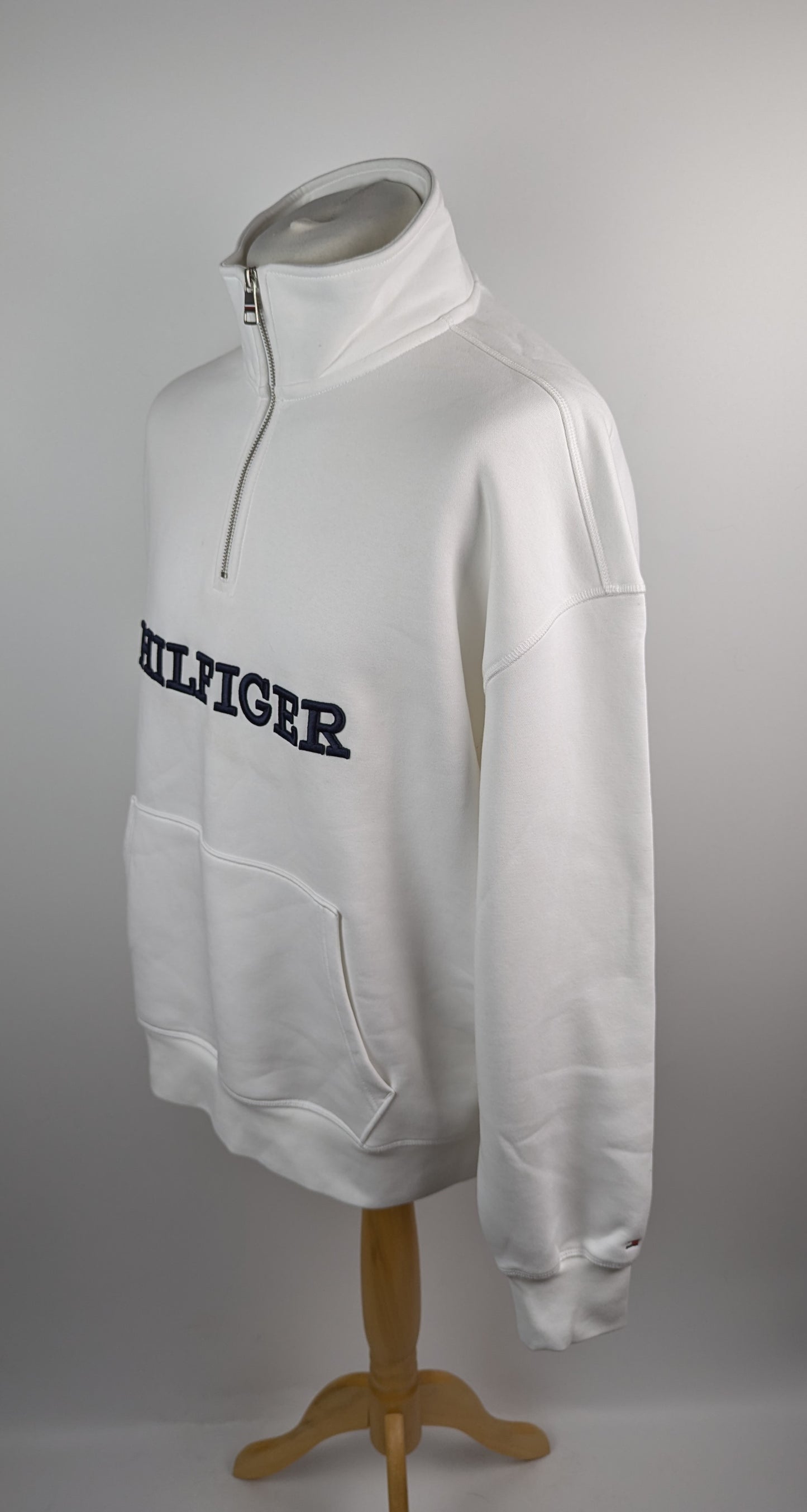Tommy Hilfiger Monotype Half-Zip Archive Sweatshirt - White