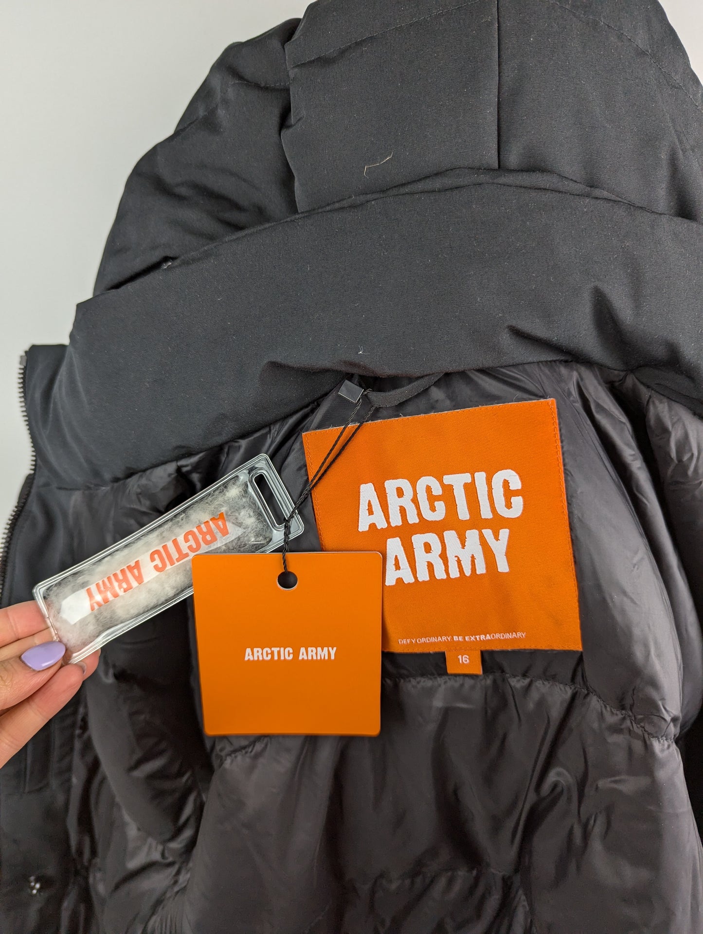 ARCTIC ARMY Womens Parka Jacket - Black