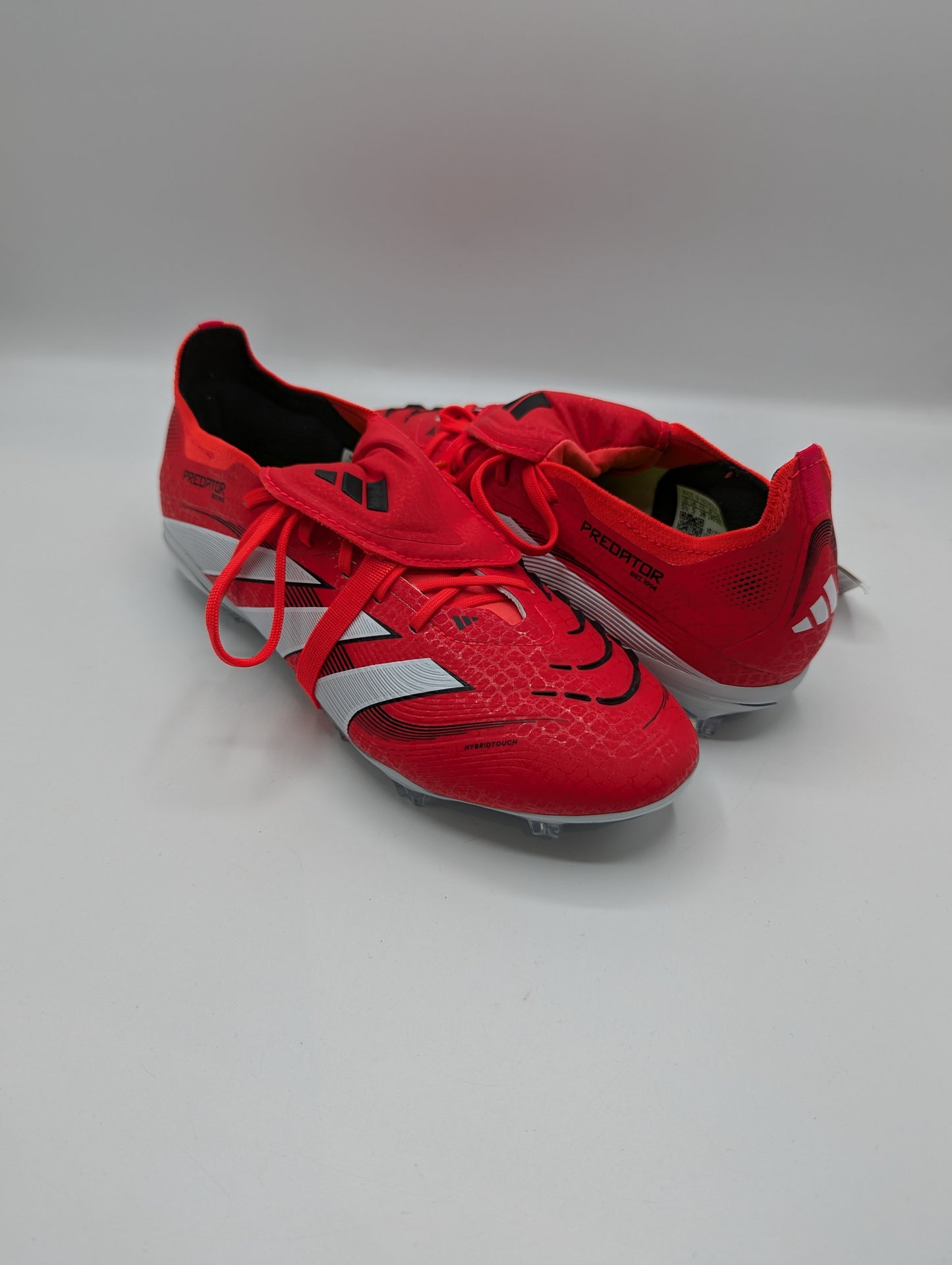Adidas Predator Elite Fold-Over Tongue Junior Firm Ground Football Boots - Red / White