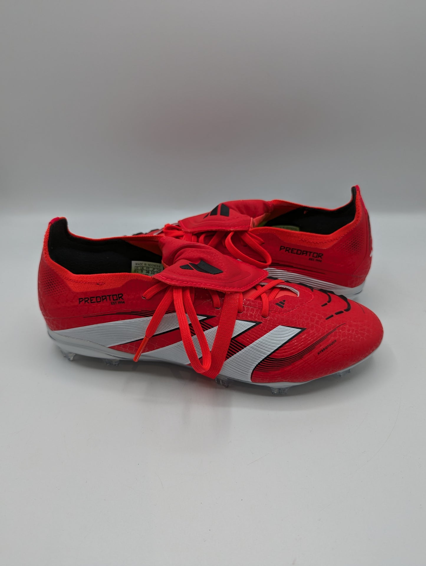 Adidas Predator Elite Fold-Over Tongue Junior Firm Ground Football Boots - Red / White