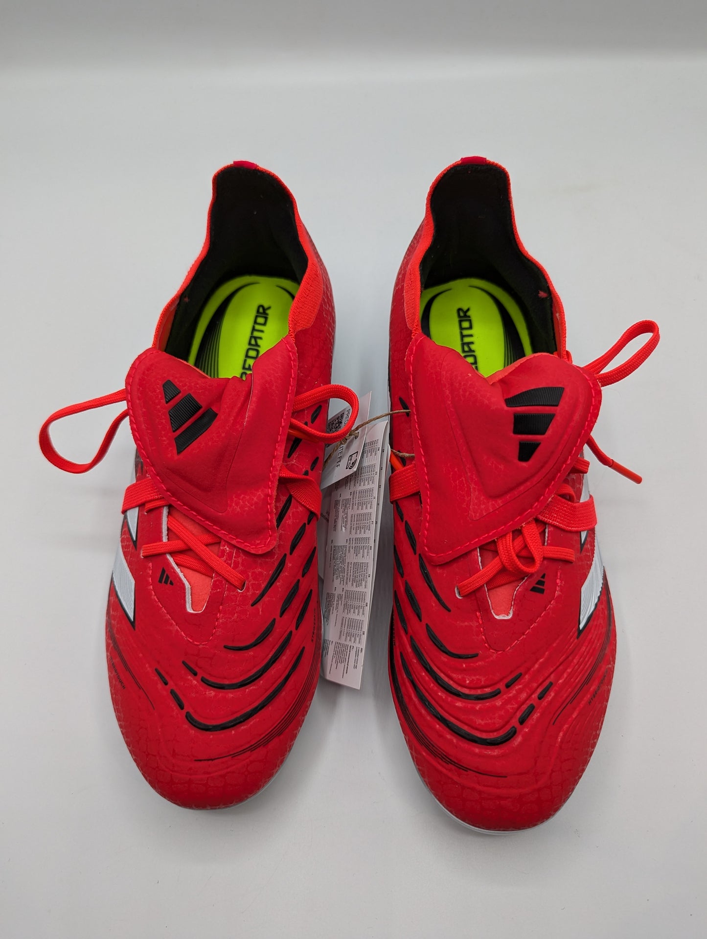 Adidas Predator Elite Fold-Over Tongue Junior Firm Ground Football Boots - Red / White