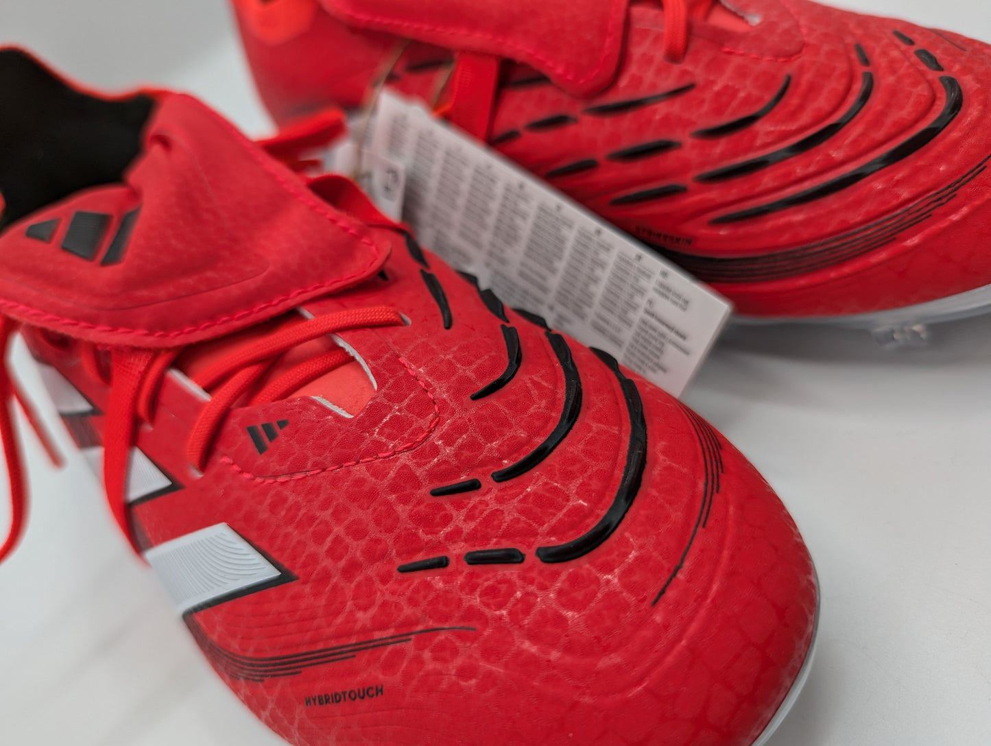 Adidas Predator Elite Fold-Over Tongue Junior Firm Ground Football Boots - Red / White