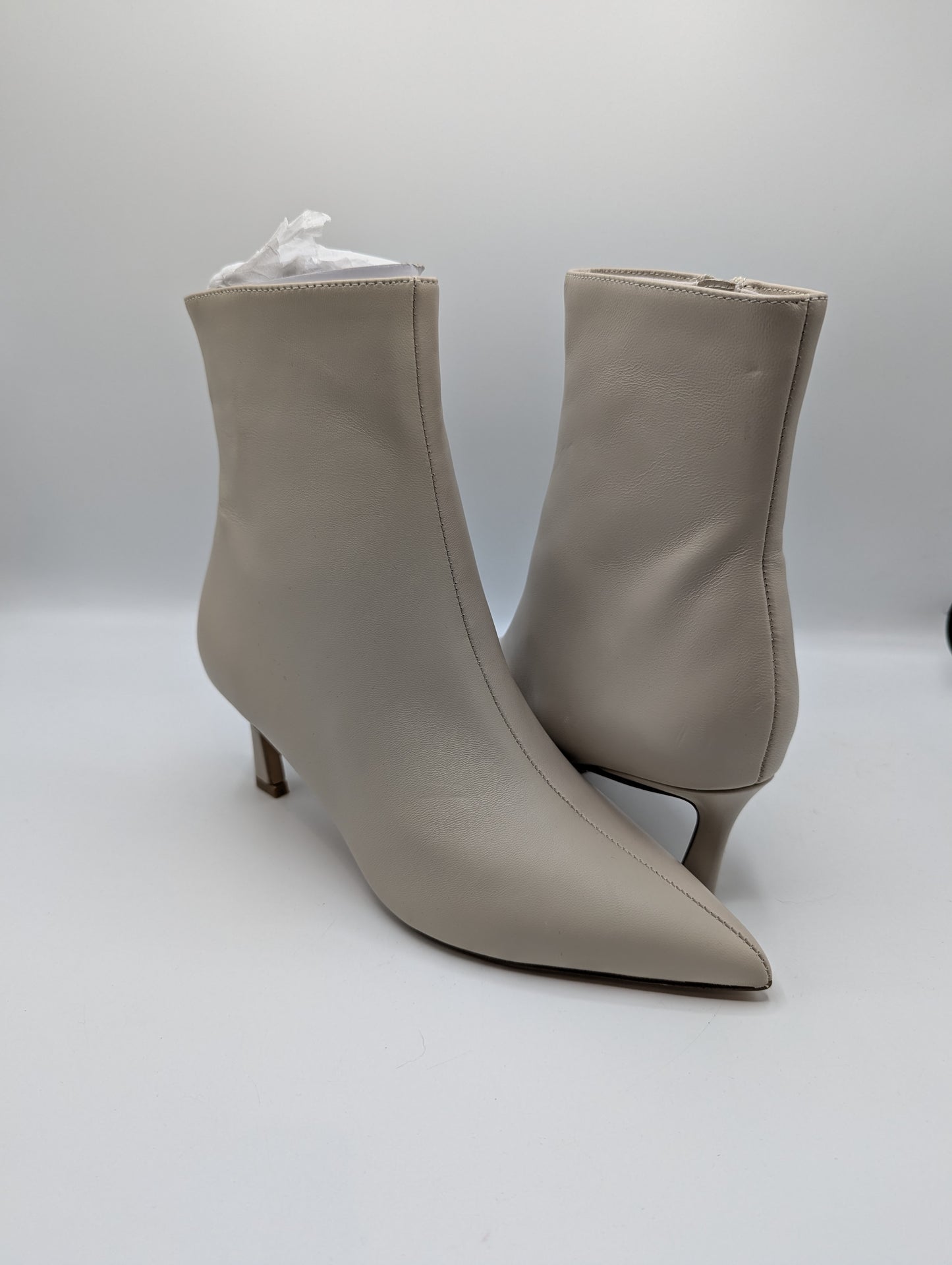 Steve Madden Lulah Heeled Ankle Boots Womens - Bone Leather