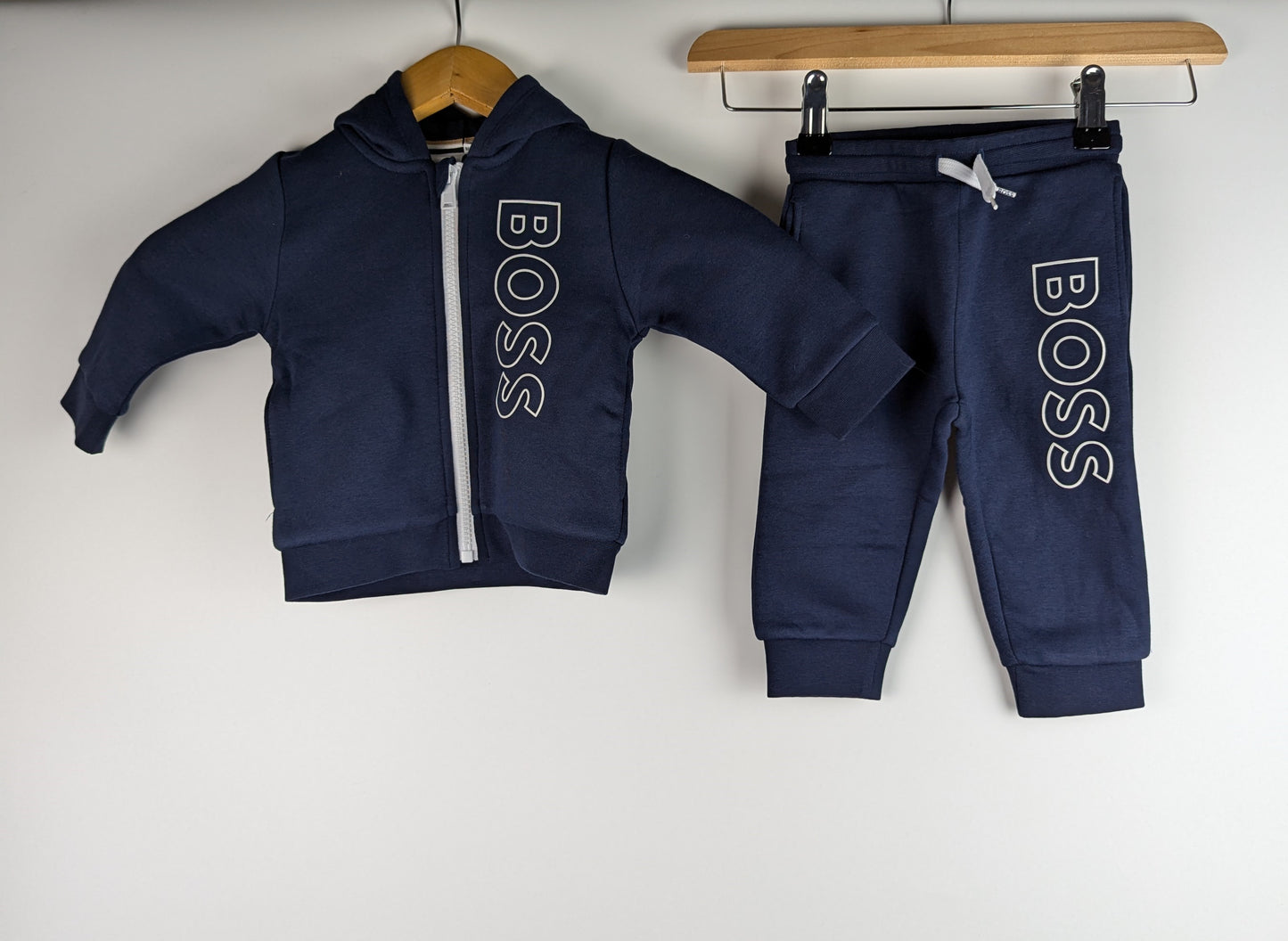 Boss Logo Tracksuit Set Infants - Navy Blue