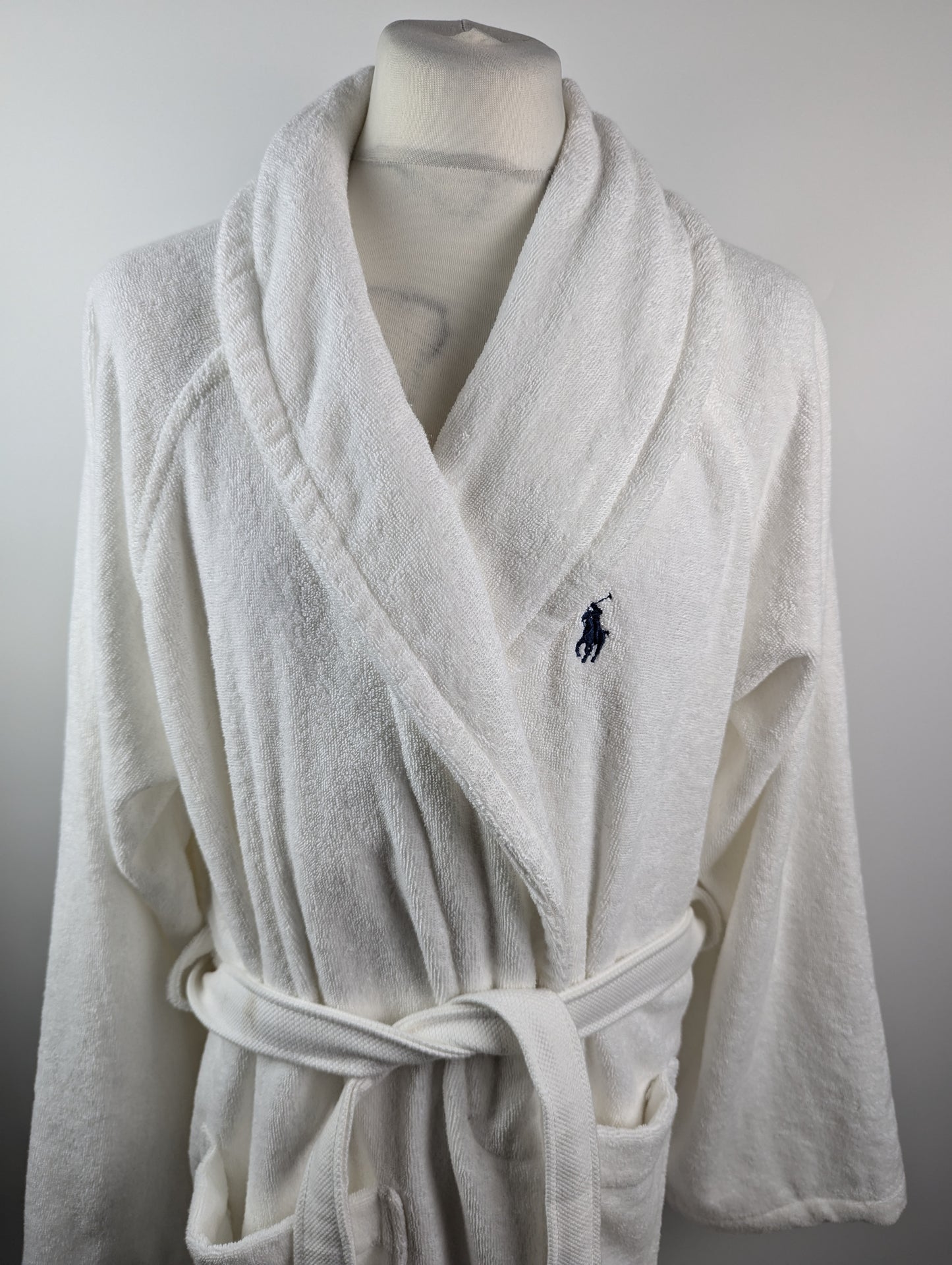 Ralph Lauren Home Polo Player Mens Robe Dressing gown - White