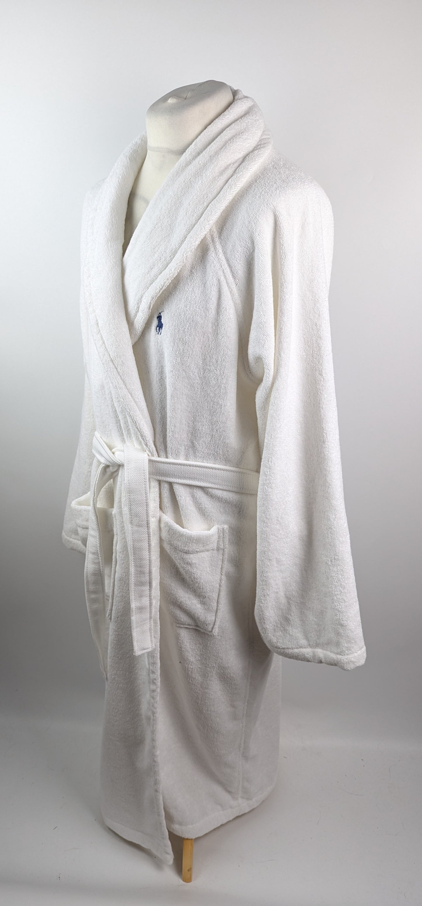 Ralph Lauren Home Polo Player Mens Robe Dressing gown - White