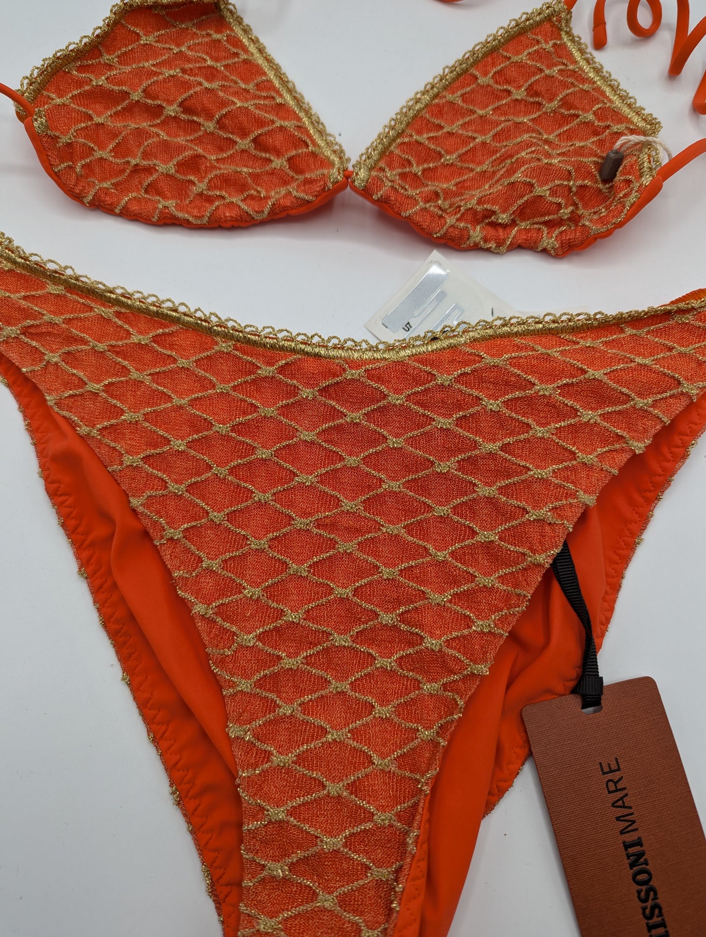 Missoni Mare Womens Bikini - Orange / Gold