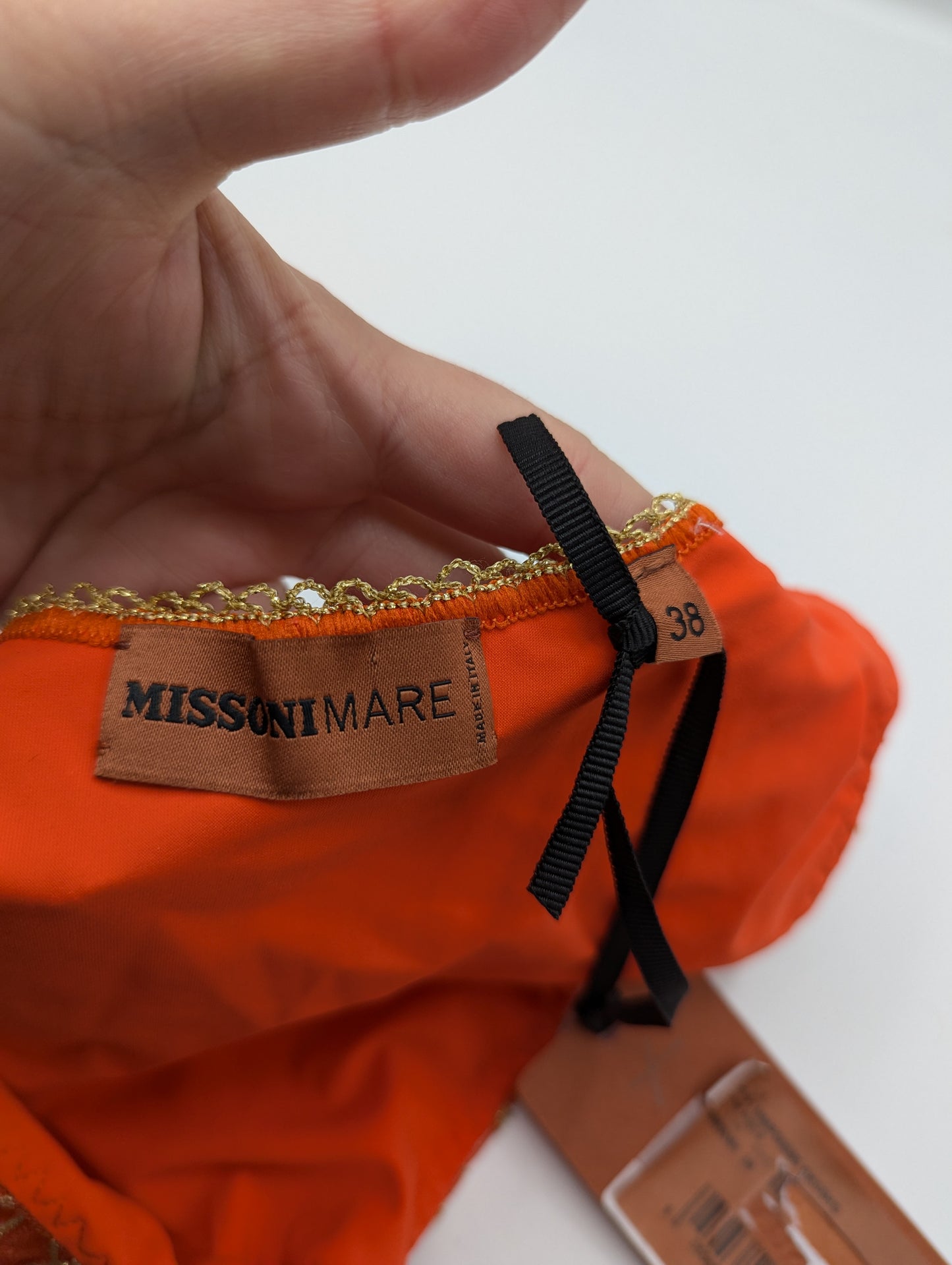 Missoni Mare Womens Bikini - Orange / Gold