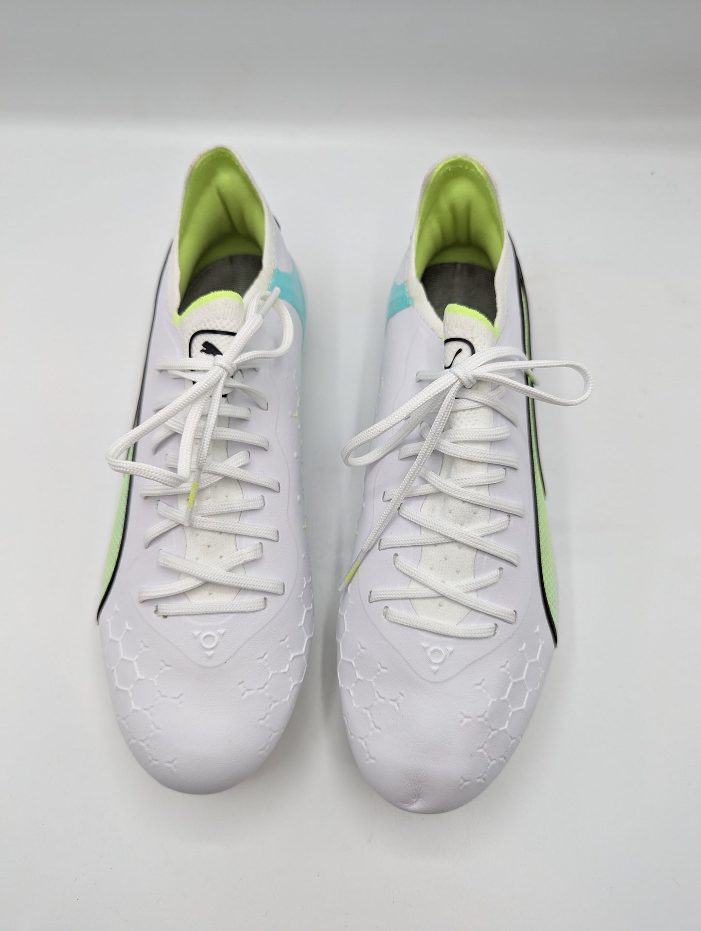 Puma King .1 Firm Ground Football Boots Junior- White / Yellow
