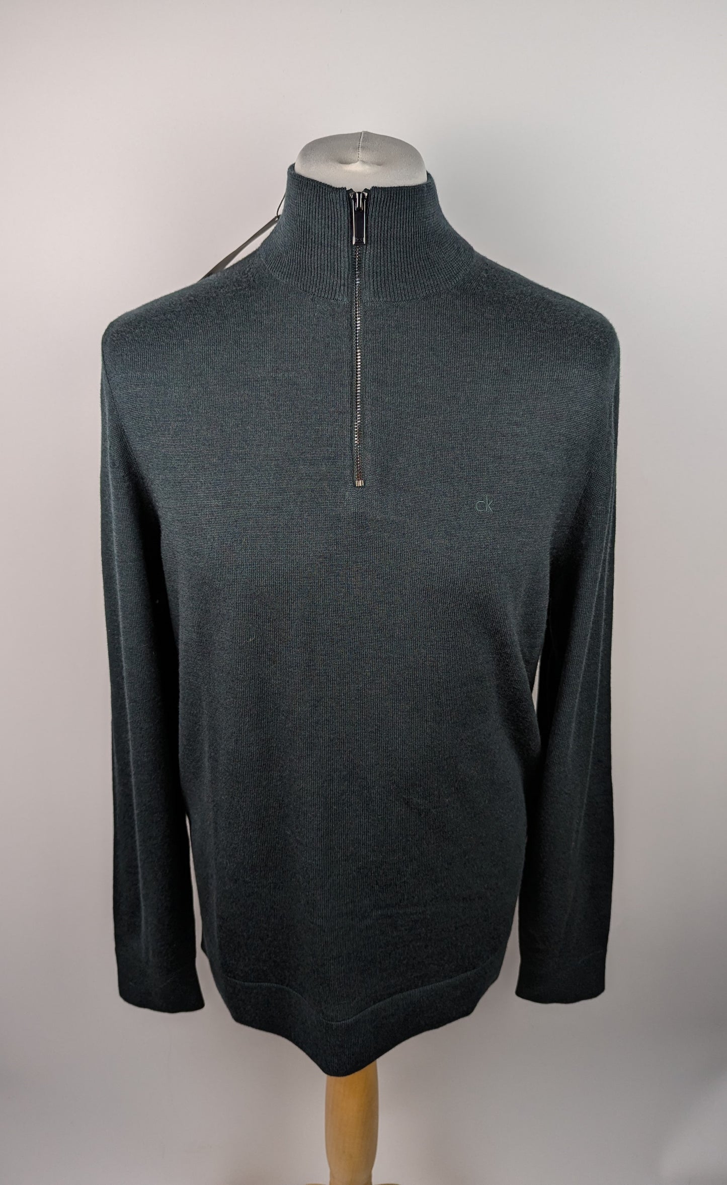 Calvin Klein Mes Half-zip sweater - Green