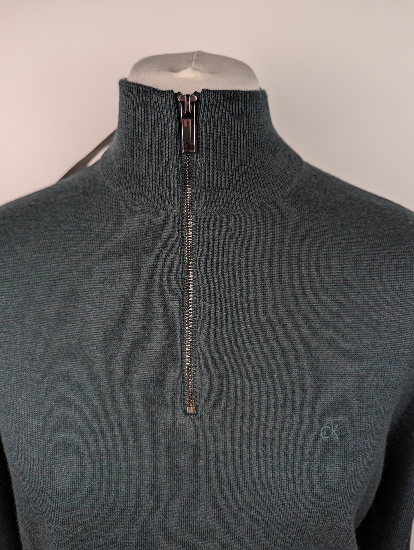 Calvin Klein Mes Half-zip sweater - Green