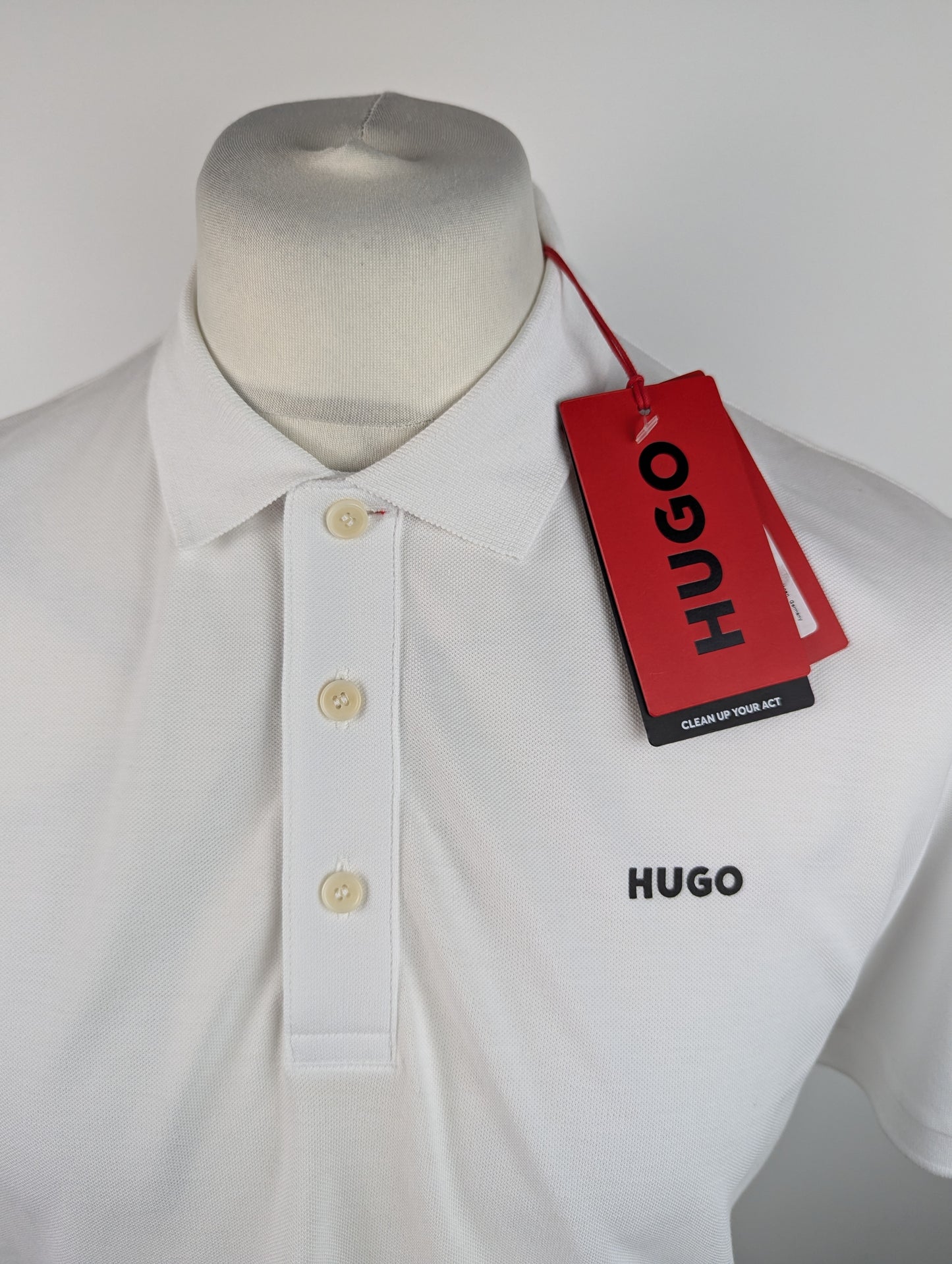Hugo Donos Polo Shirt Mens - White