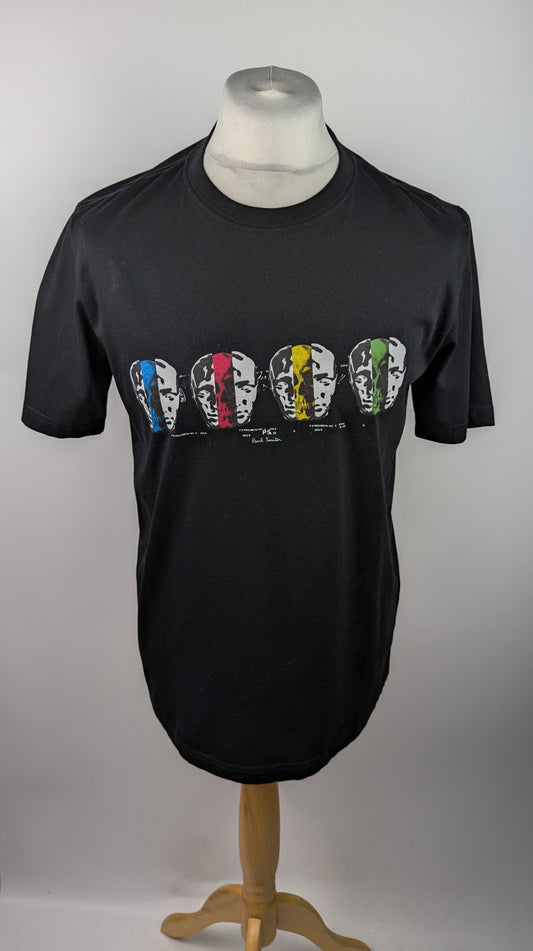 PS Paul Smith Multi- Coloured Skull T-Shirt - Black