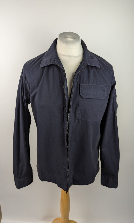 CP COMPANY Mens Zipped Overshirt - Navy Blue