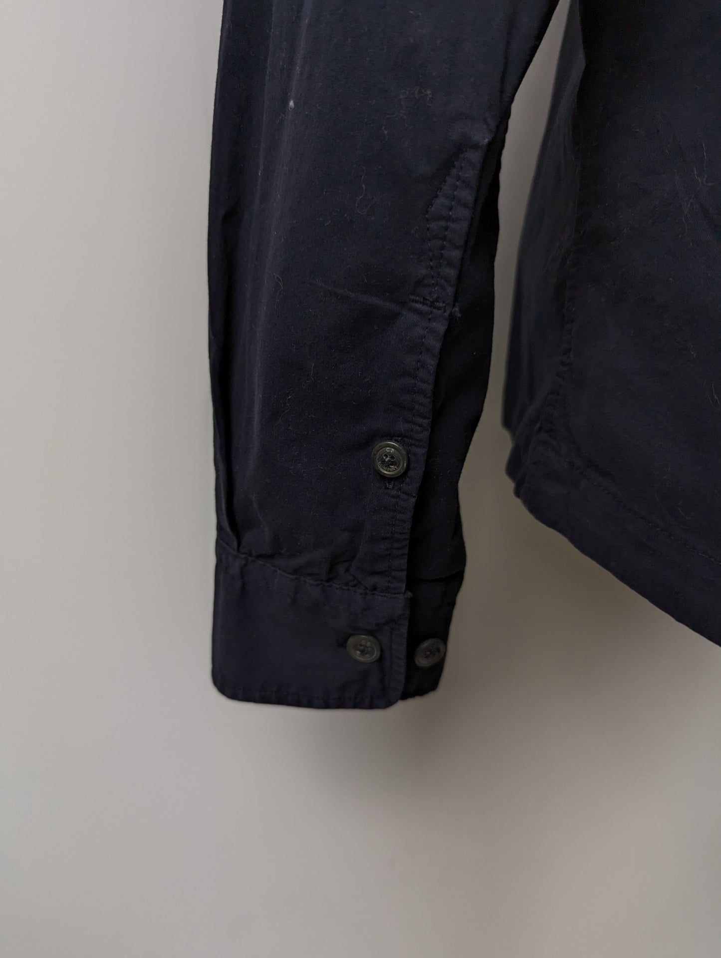 CP COMPANY Mens Zipped Overshirt - Navy Blue