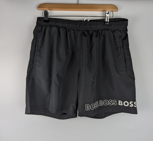BOSS Mens Dolphin Swim Shorts- Black