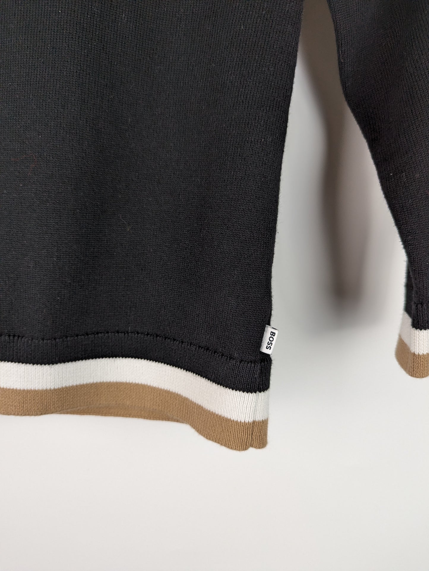 Boss Stripe Sweatshirt Boys Juniors - Black