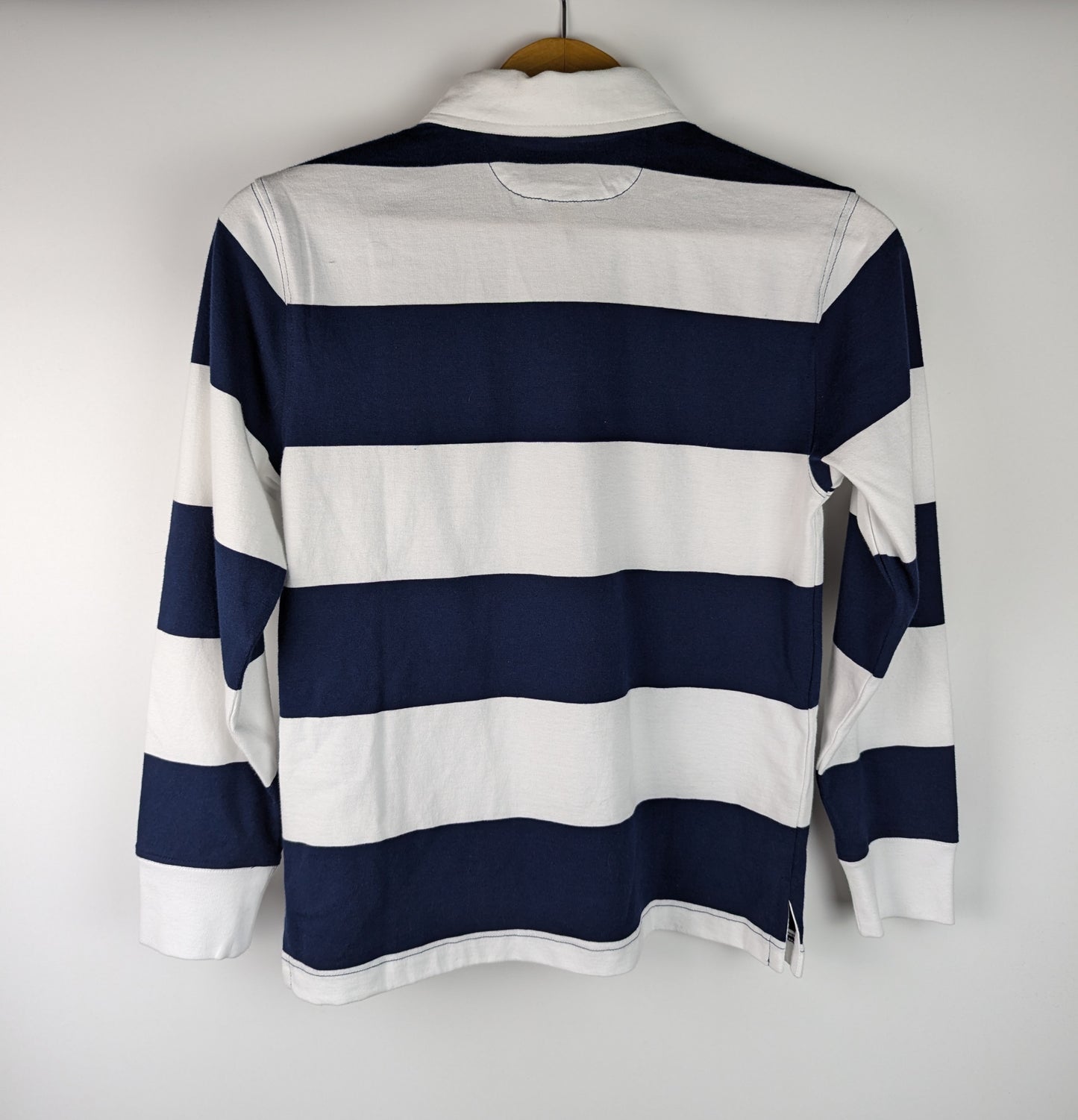 Polo Ralph Lauren Striped Rugby Polo Shirt Juniors - White / Navy
