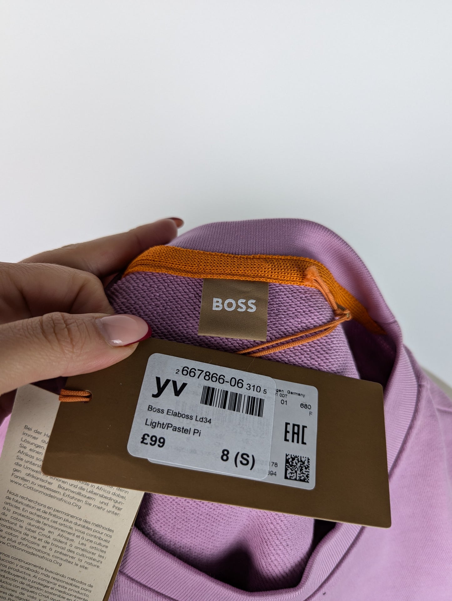 BOSS Women's C_Elaboss_6 Jumper/sweatshirt - Pink