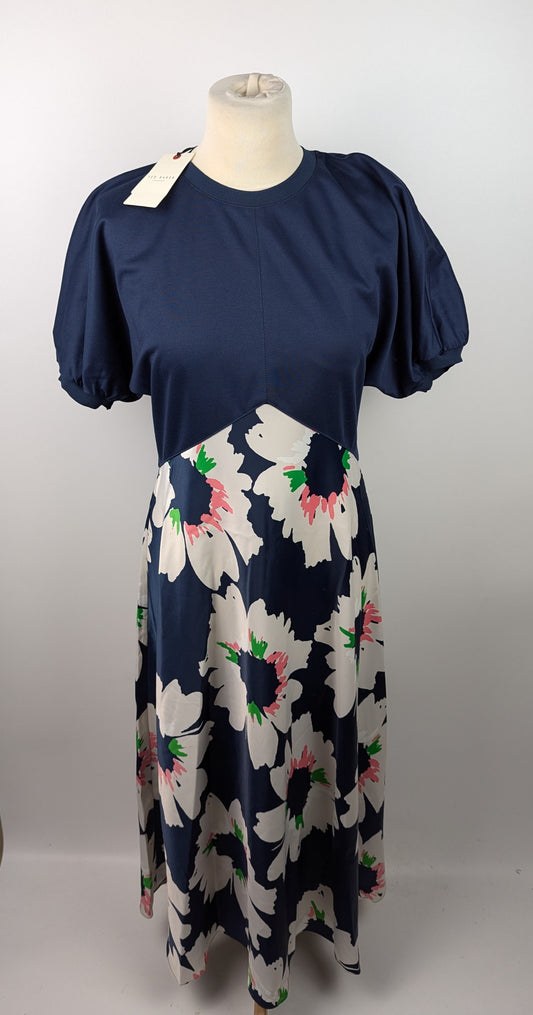 Ted Baker Daysiah A Line Dress - Navy / Multi