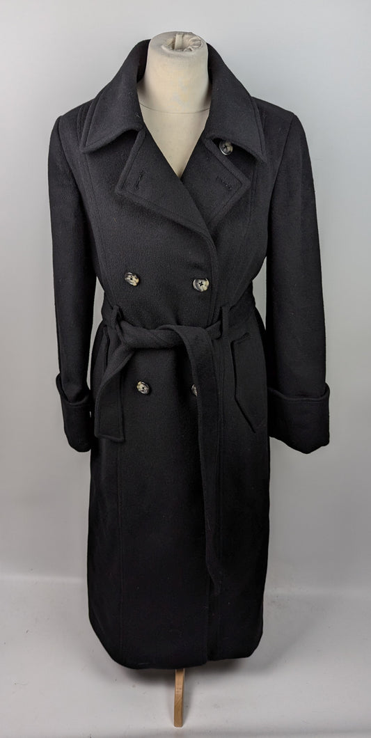 DKNY Womens Wool Coat - Black