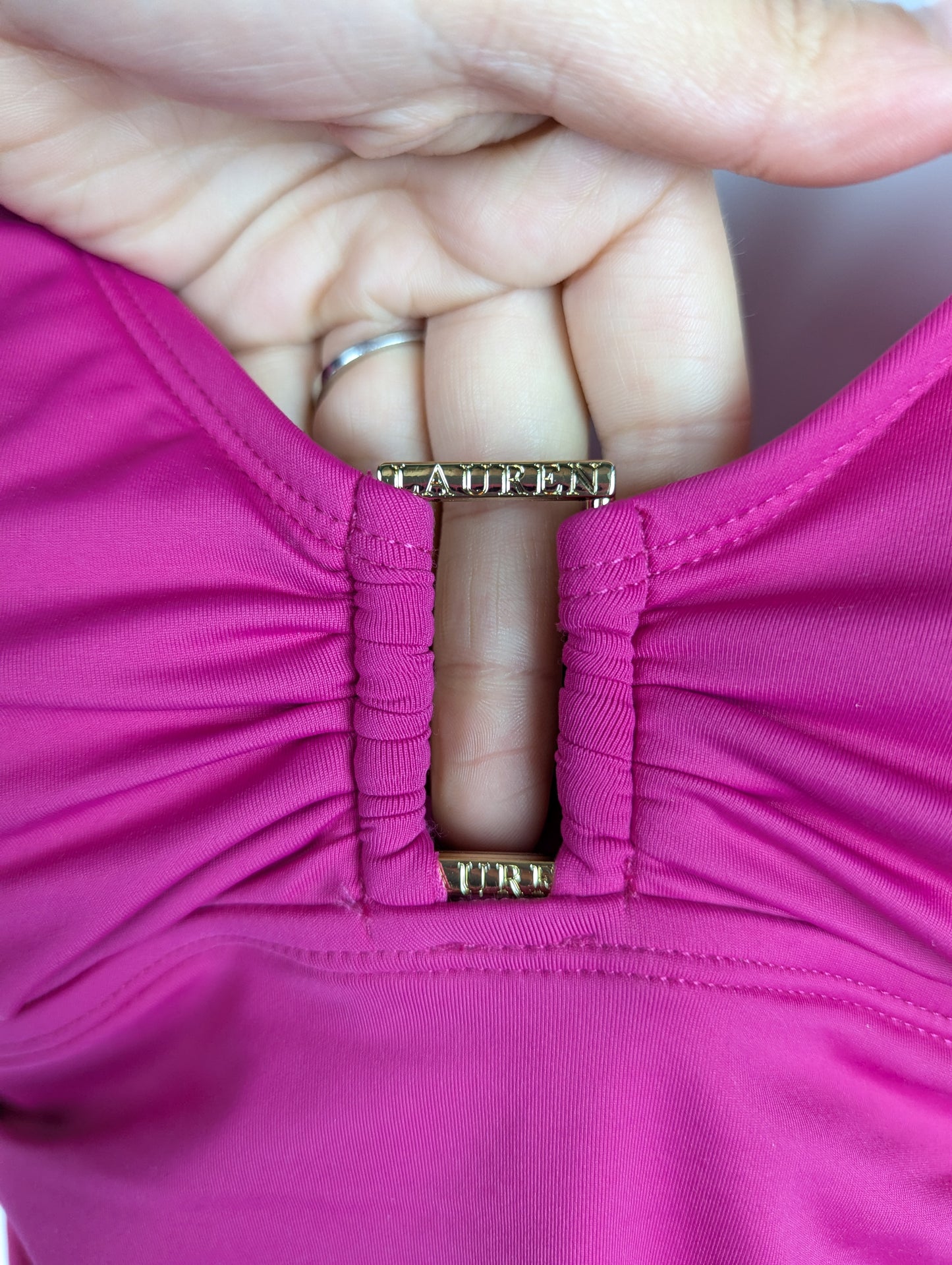 Lauren by Ralph Lauren Ring Swimsuit - Pink
