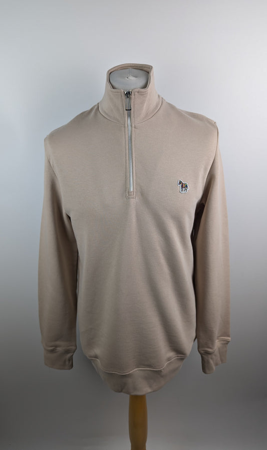 PS Paul Smith Mens Half Zip Sweatshirt - Beige