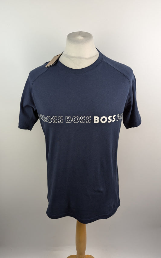 BOSS Logo Slim fit T-Shirt - Navy