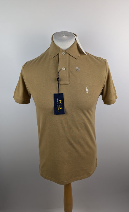 Polo Ralph Lauren The Iconic Mesh Custom Polo Shirt - Tan Beige / Brown